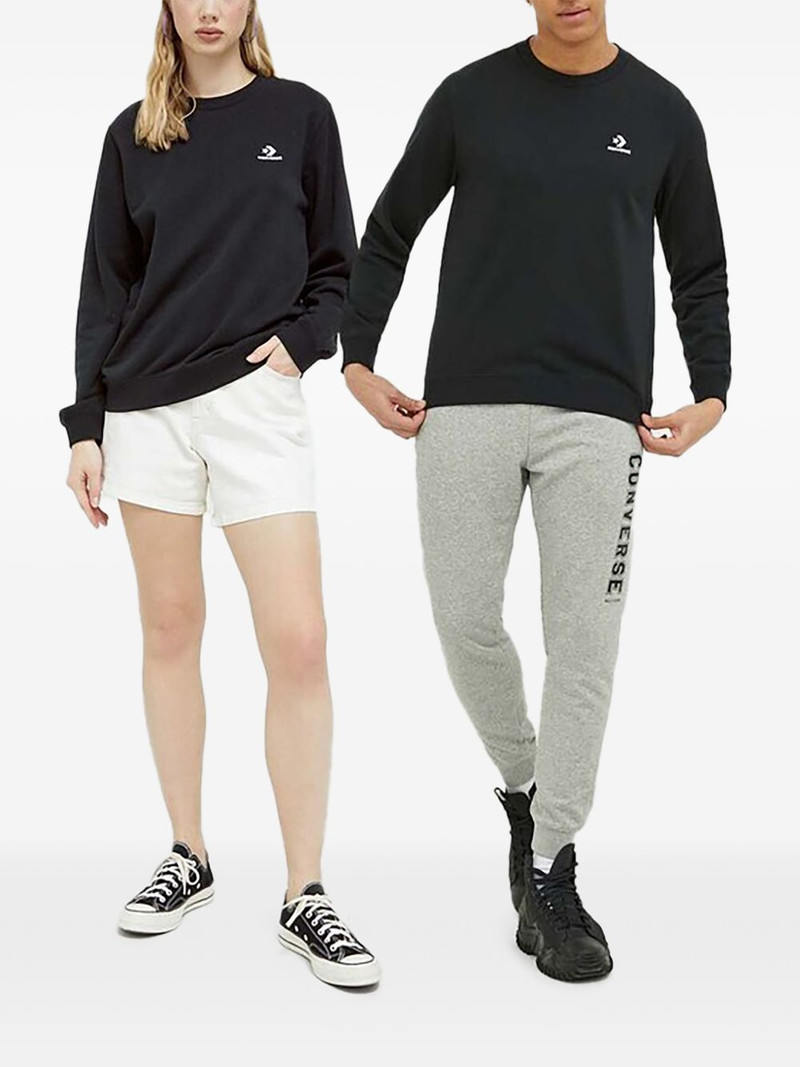 Converse Go-To logo-detail crew-neck sweatshirt outlook