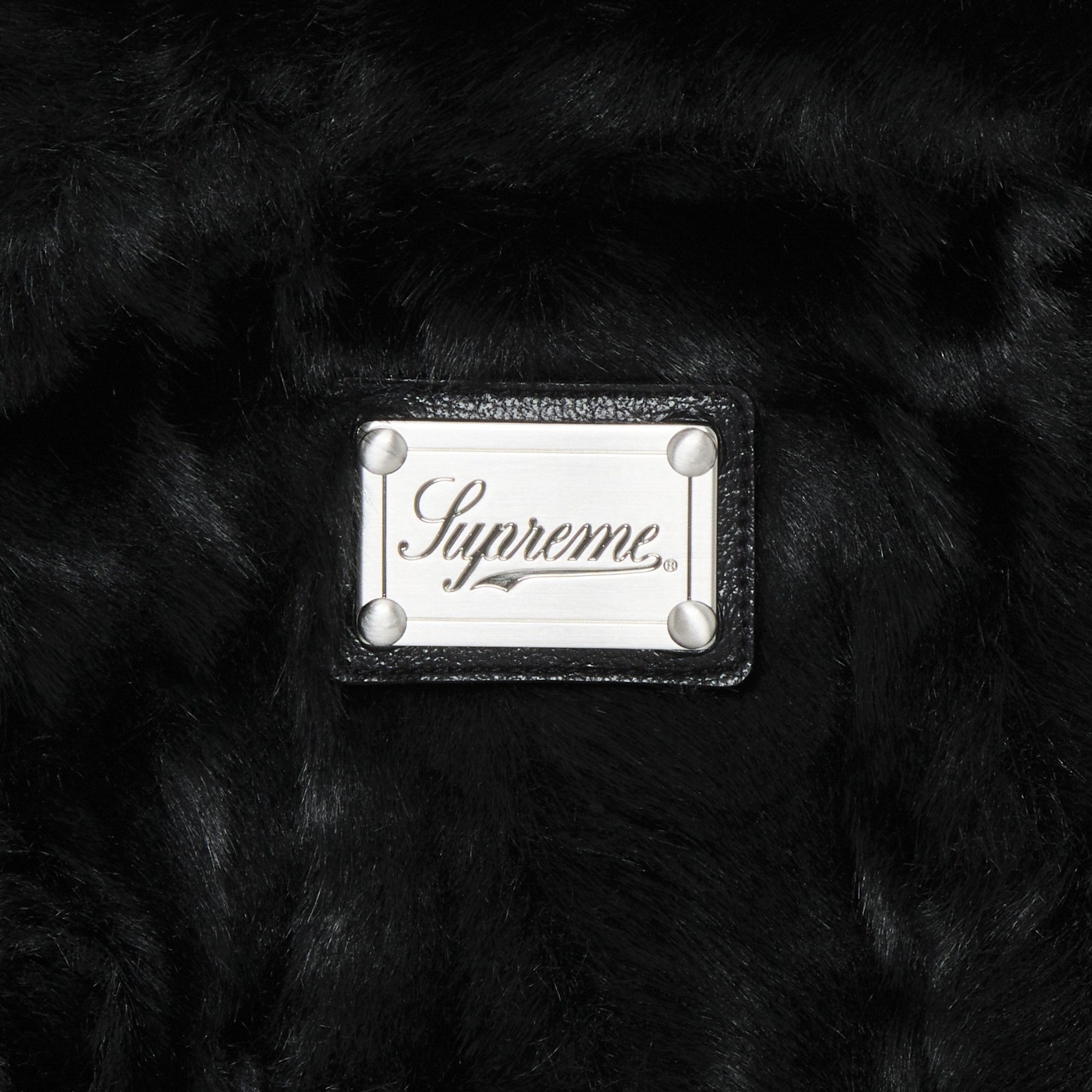 Supreme Faux Fur Hooded Jacket 'Black' - 3