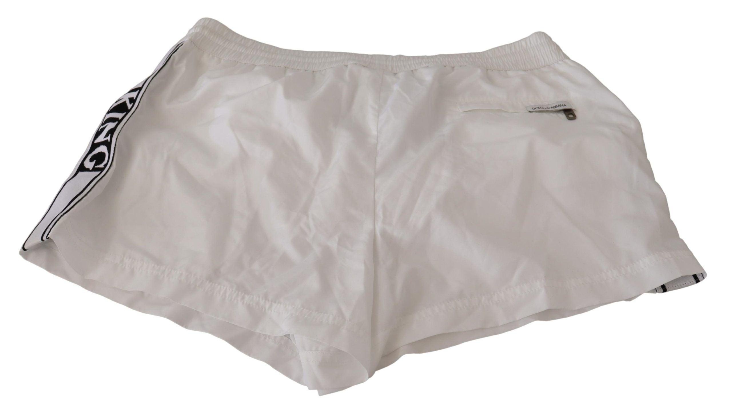 Dolce & Gabbana White King Mens Beachwear Swimwear Shorts - 5