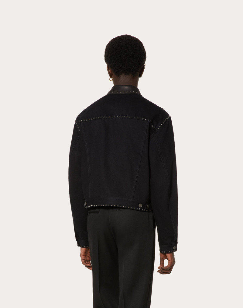 DENIM JACKET WITH ROCKSTUD SPIKE 4