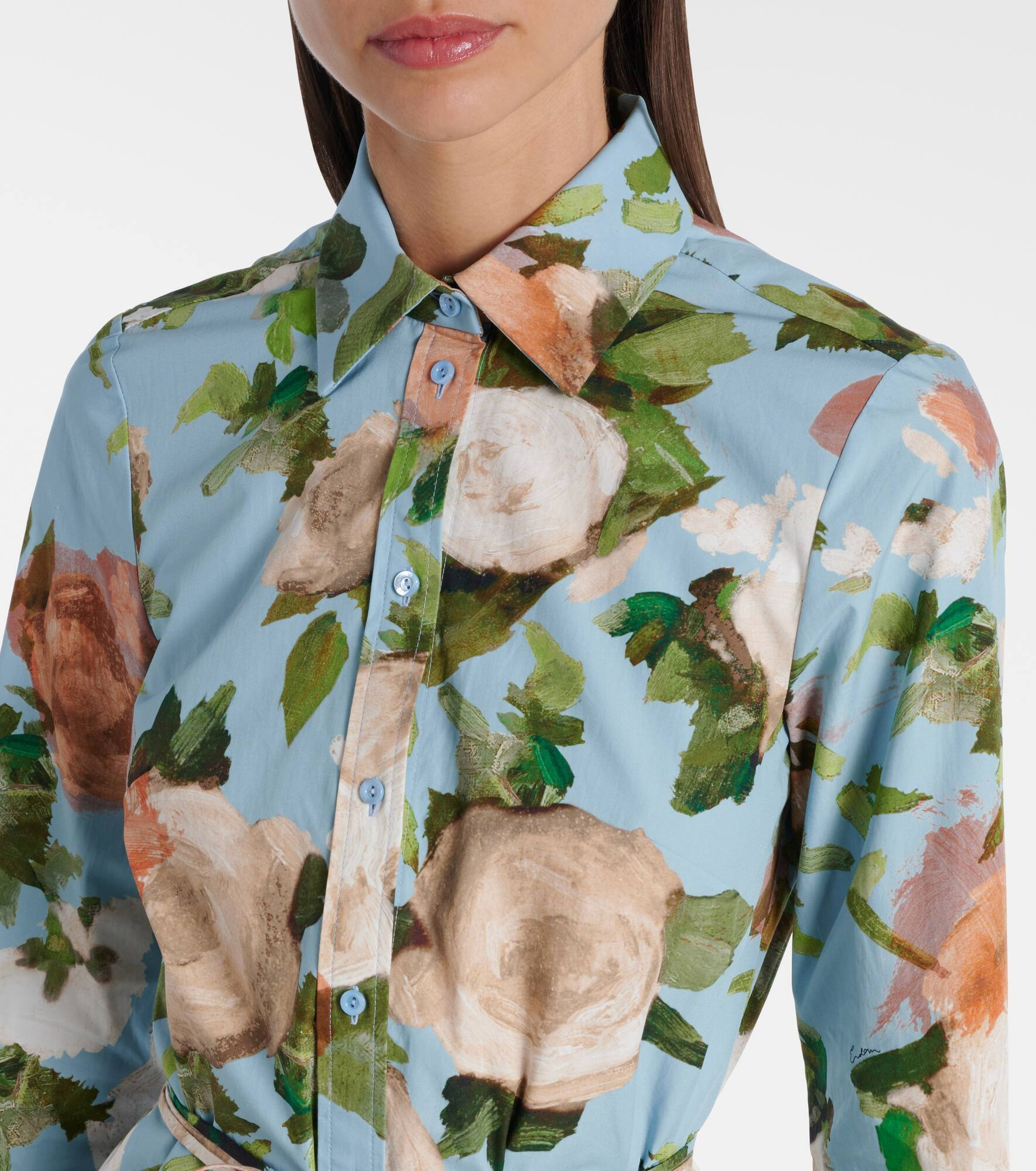 Floral shirt dress - 4