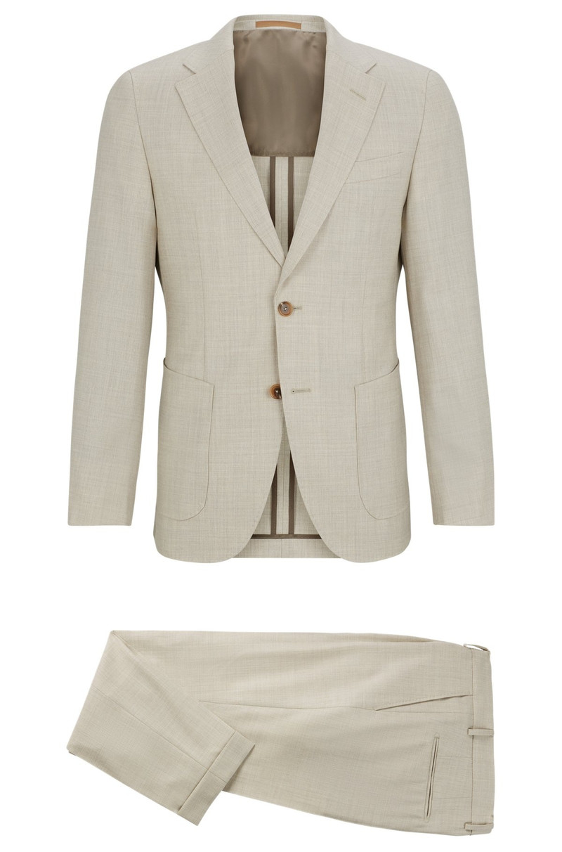 SLIM-FIT SUIT IN MICRO-PATTERNED WOOL 9