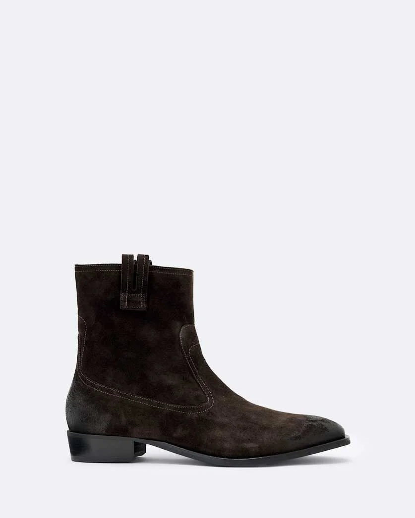 HIRO SUEDE ZIP UP BOOTS - 1