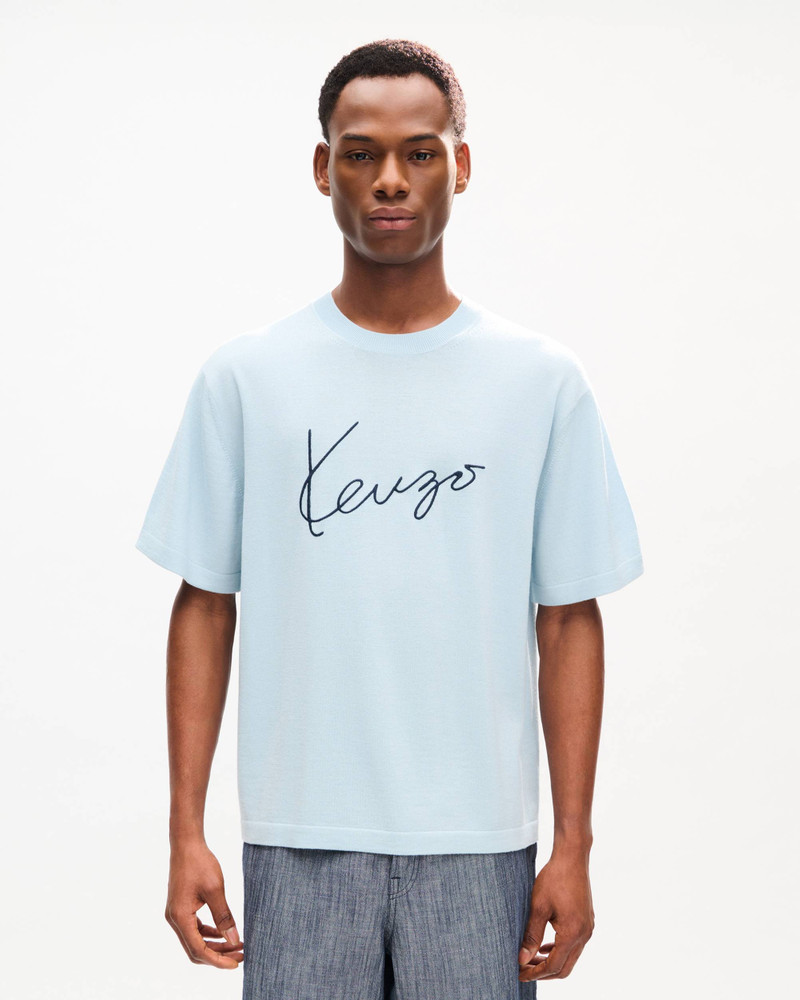 KENZO 'KENZO Signature' embroidered T-shirt in merino wool outlook