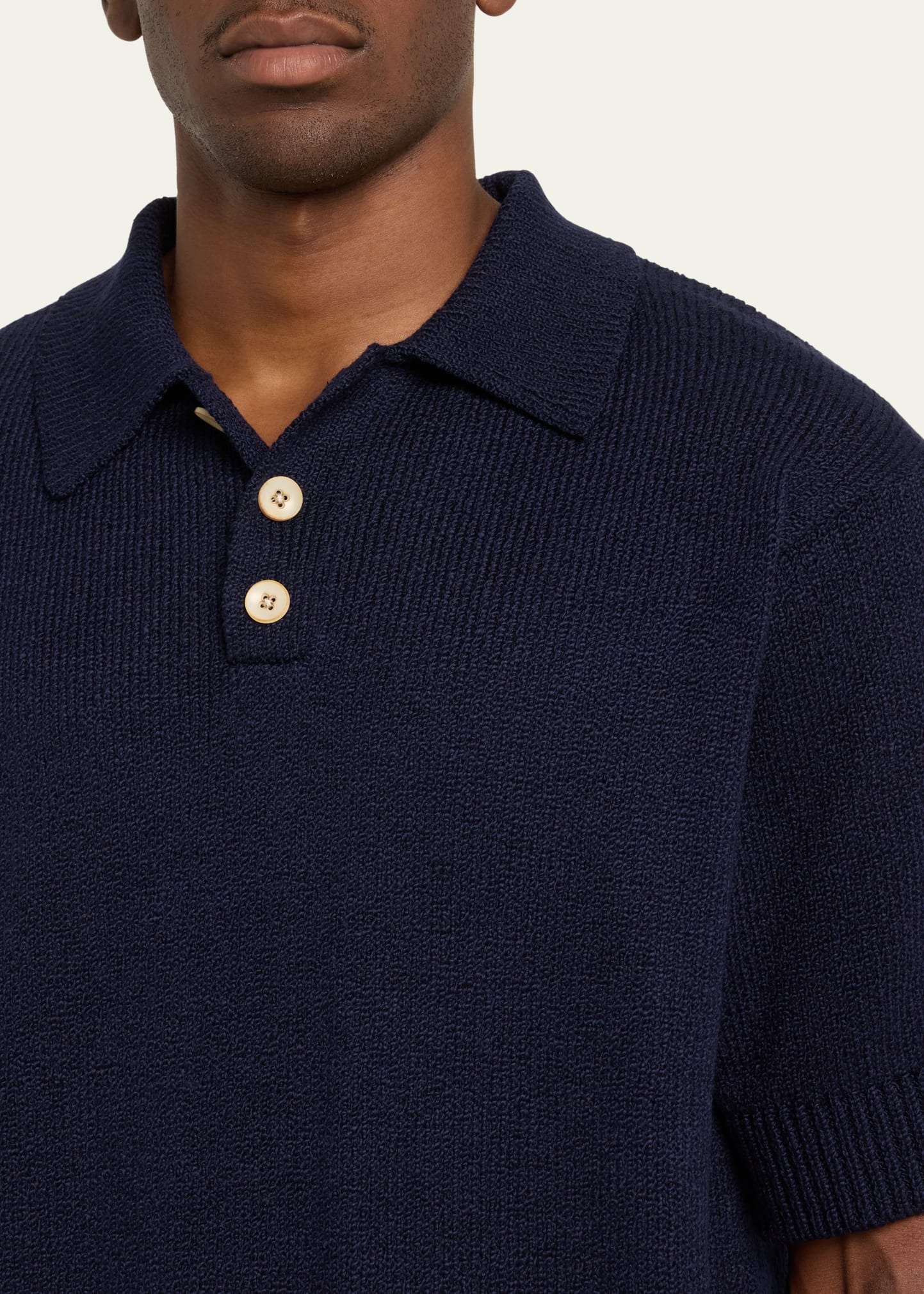 Men's Solid Knit Polo Shirt - 5