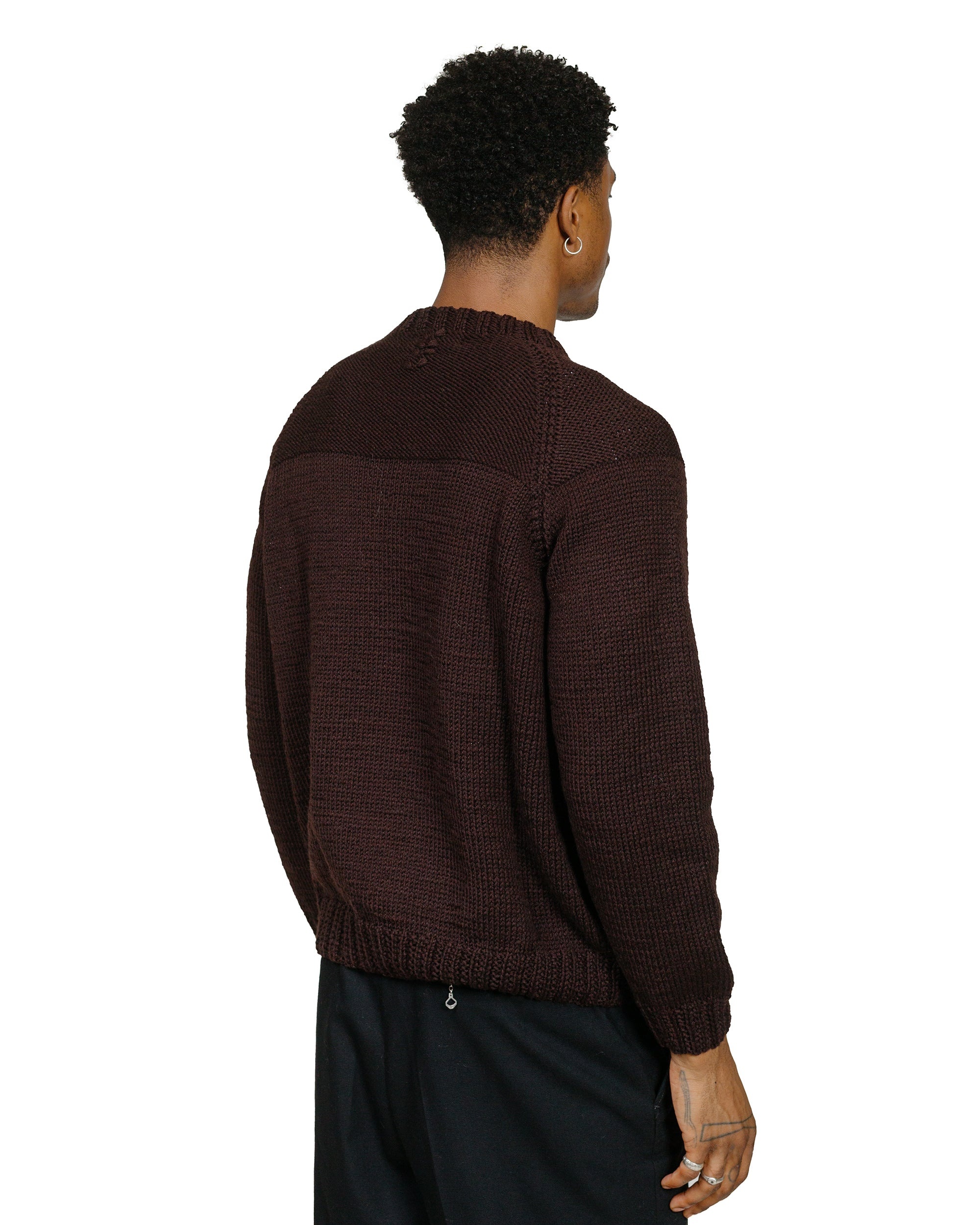 Mix Stitch Jumper Wooly Brown - 3