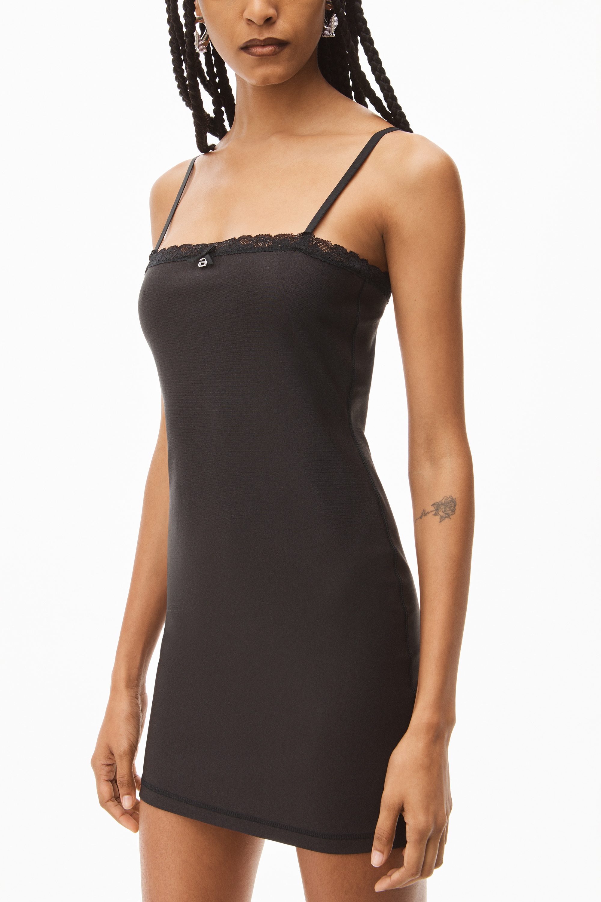 LACE TUBE DRESS IN ACTIVE STRETCH LYCRA - 3
