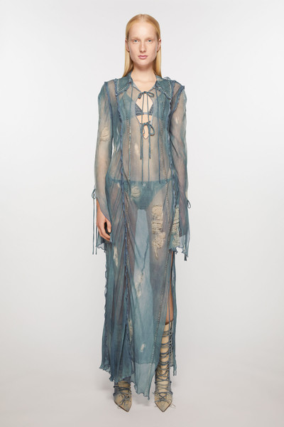 Acne Studios Fluid print dress - Denim blue outlook