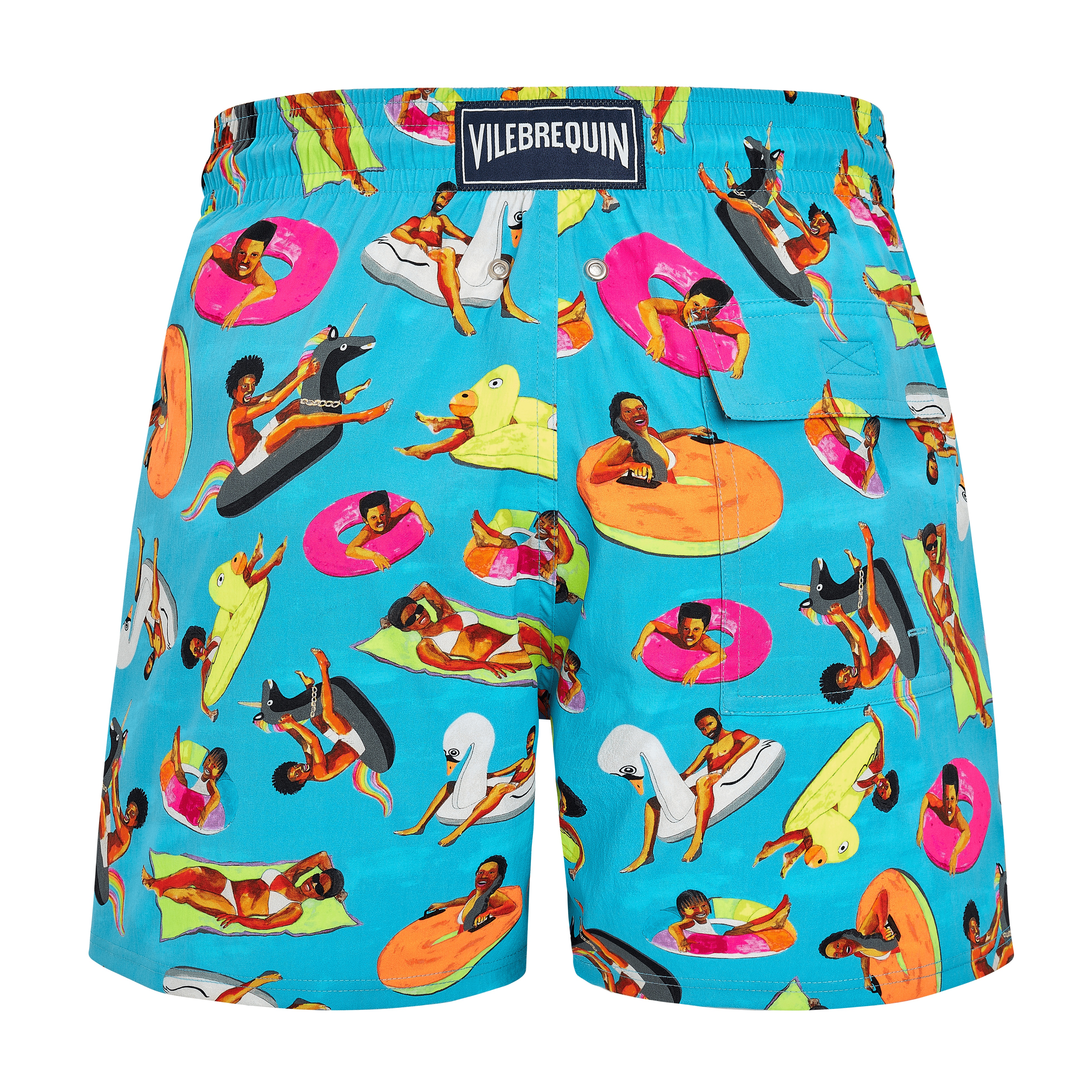 Men Stretch Short Swim Trunks - Vilebrequin x Derrick Adams - 2