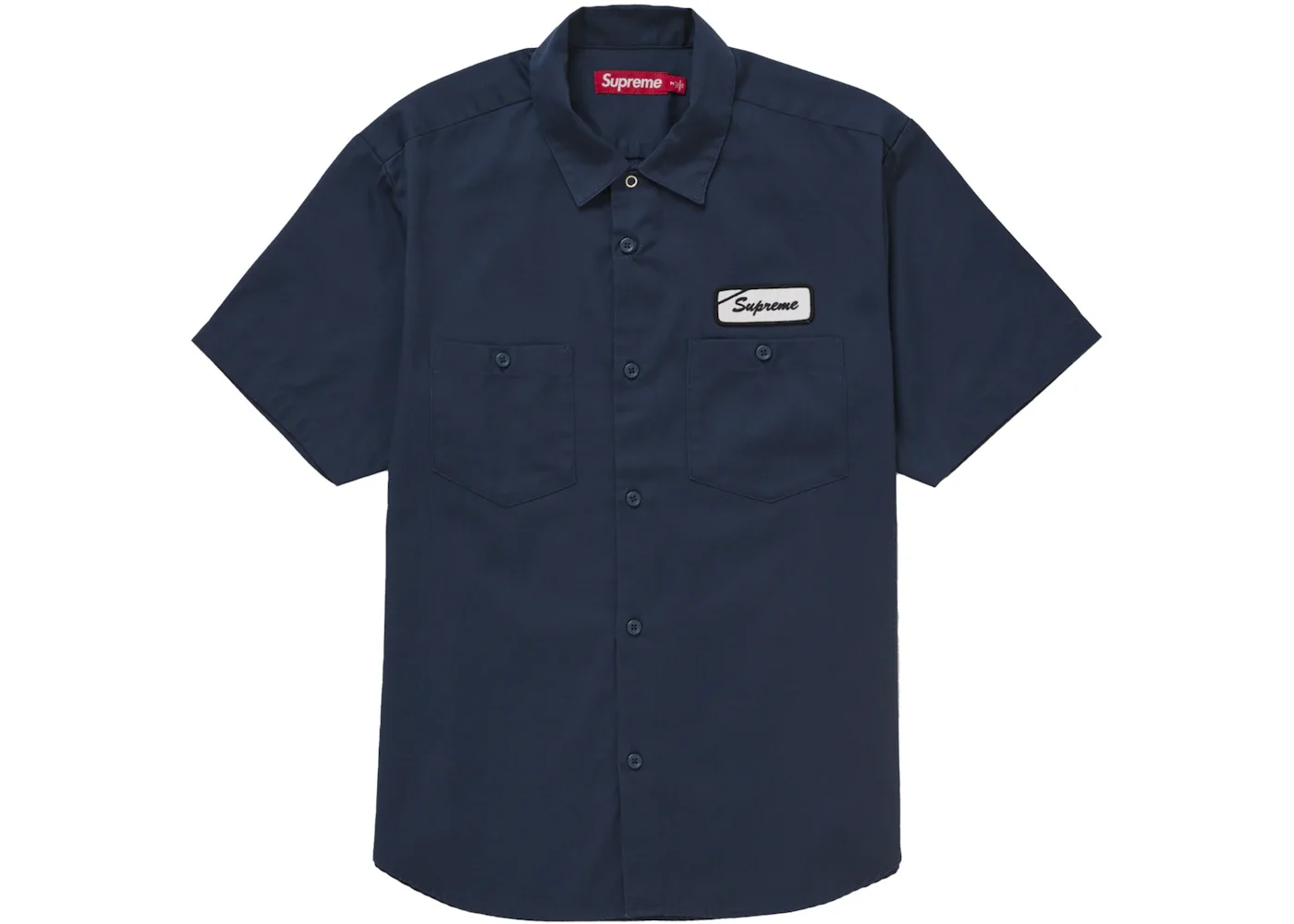 Supreme Bitch S/S Work Shirt Navy - 1