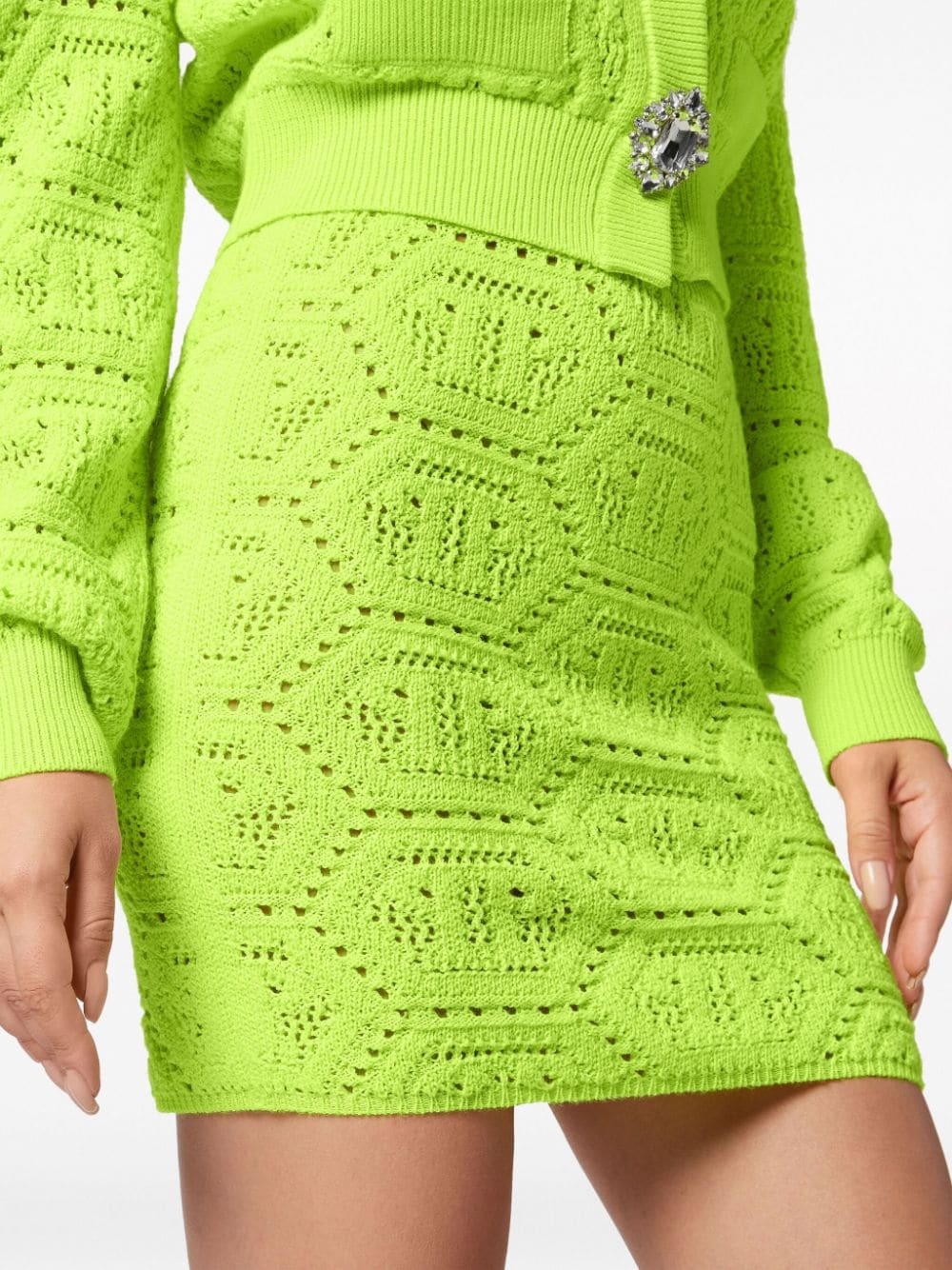patterned-knit mini skirt - 5