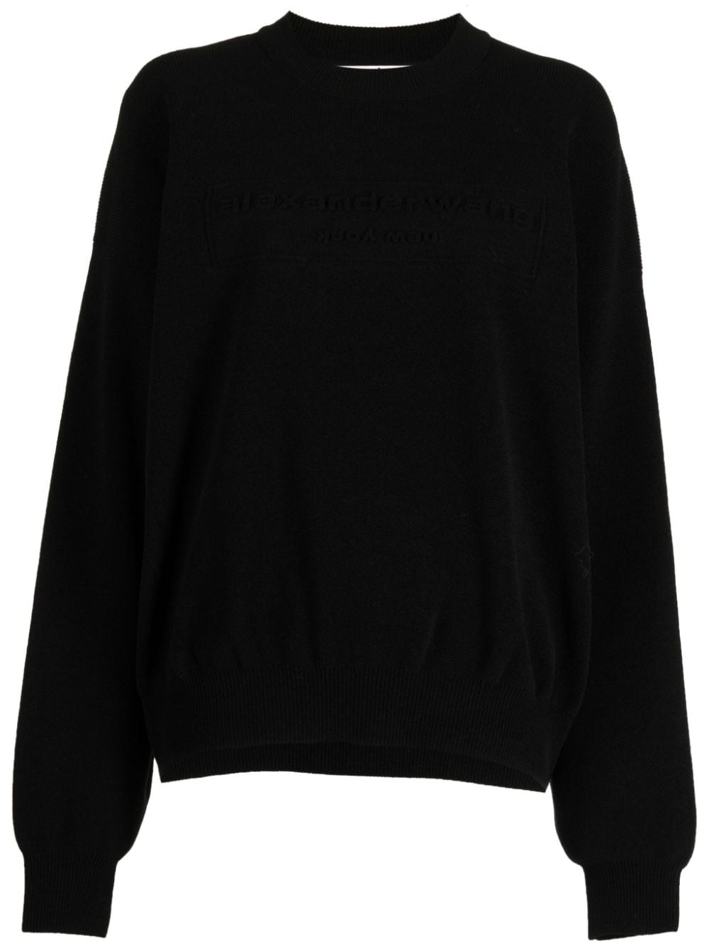 ALEXANDER WANG Women Embossed Logo Ribbed Pullover - 1