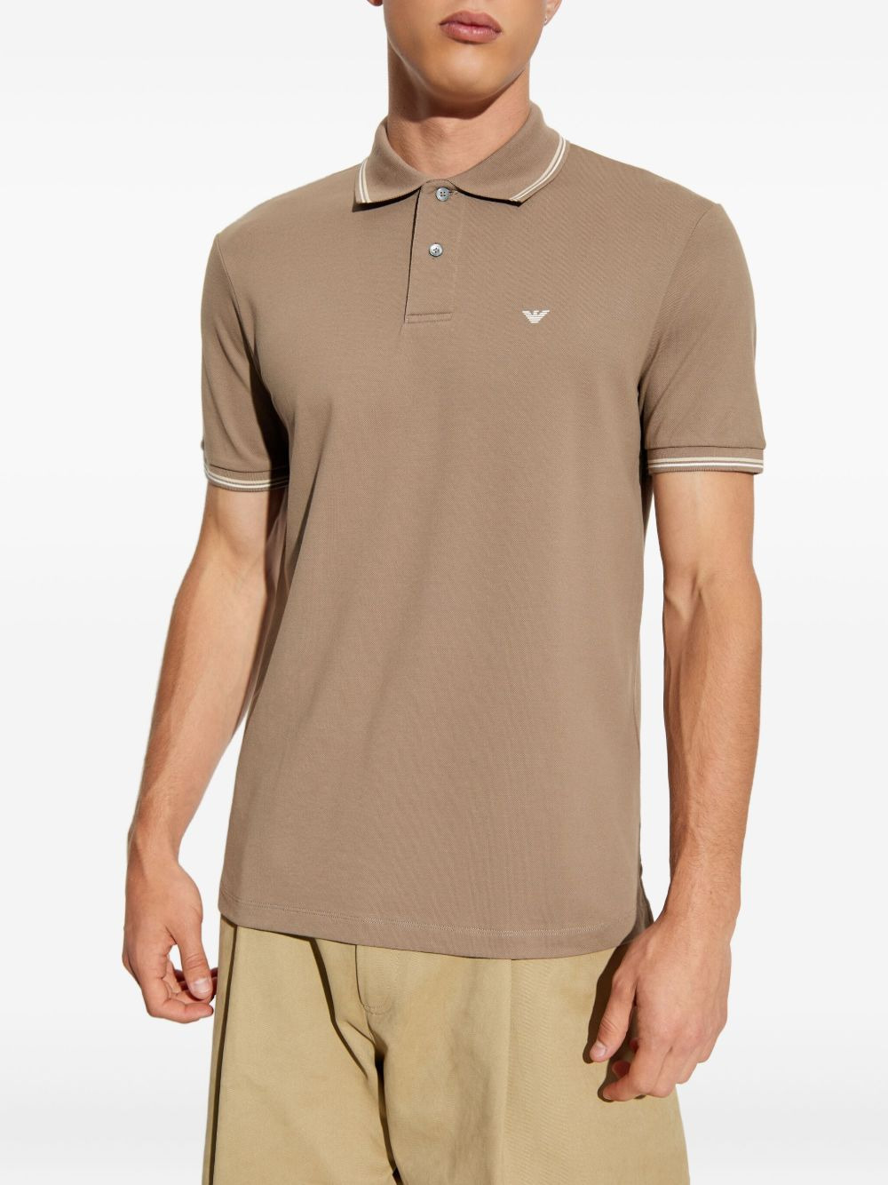 tipped-collar polo shirt - 3