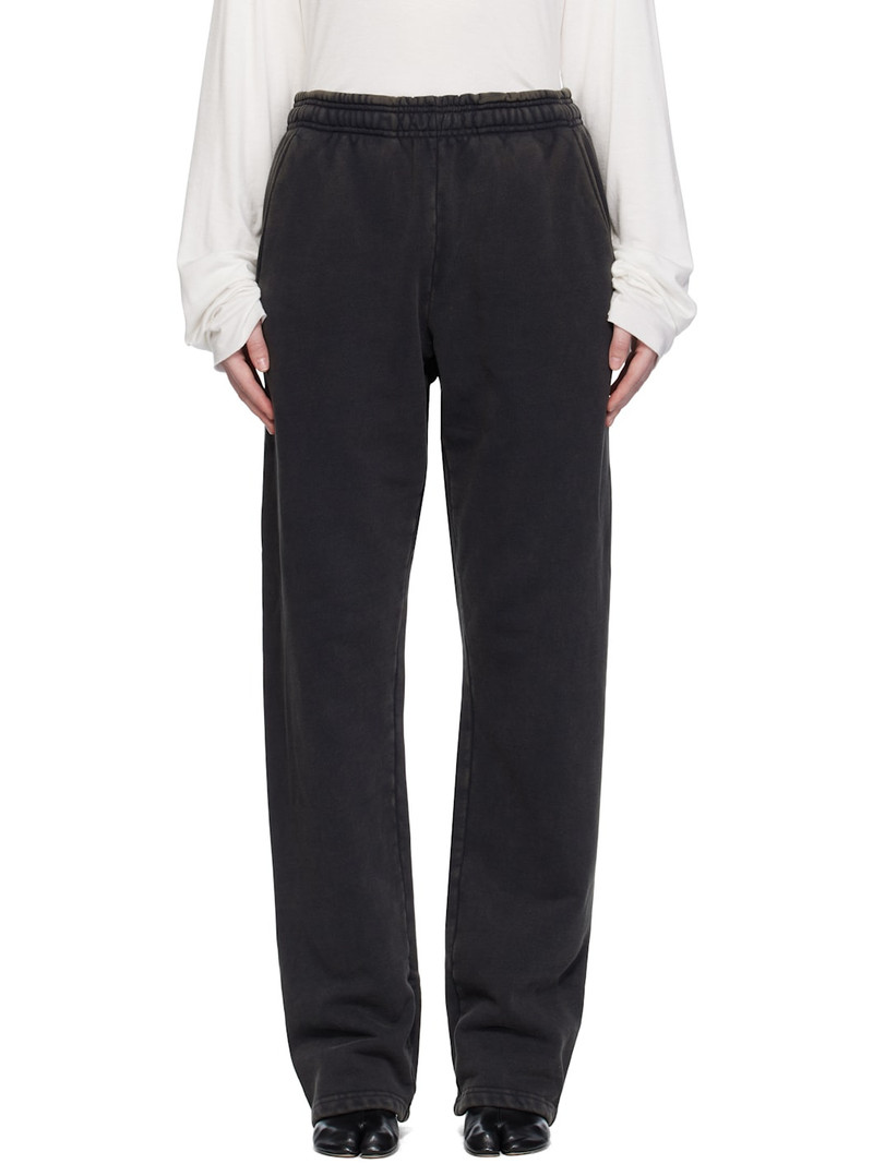 Black Straight-Leg Sweatpants 1