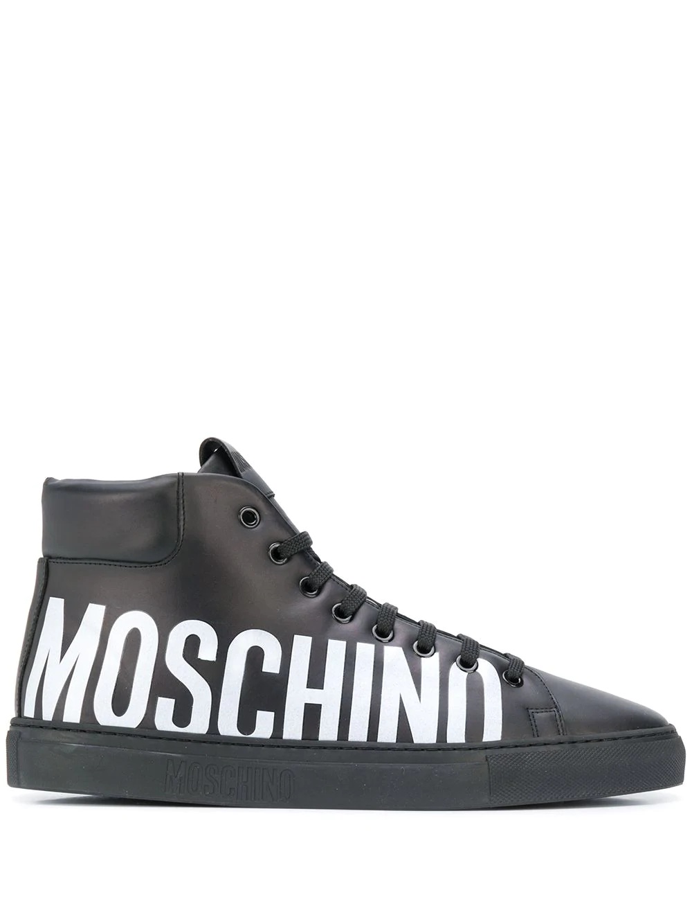 logo print hi-top sneakers - 1