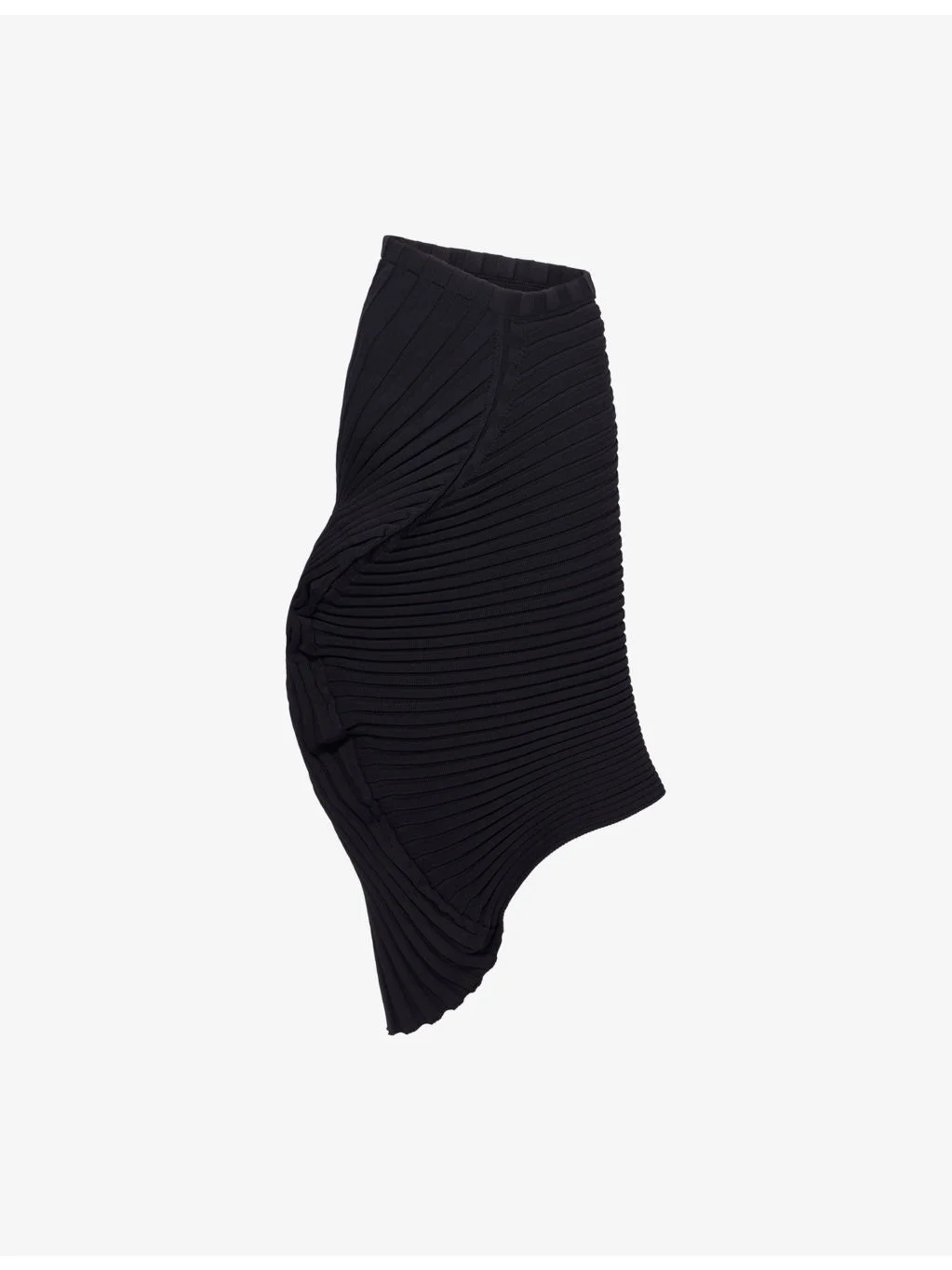 Knit As It Is Asymmetric Knitted Midi Skirt - 1