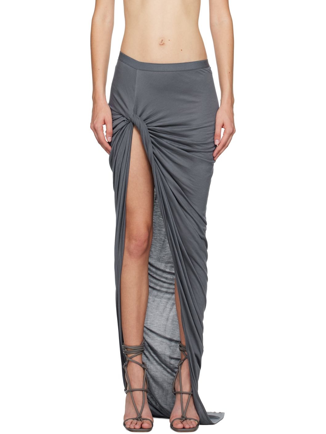 Gray Porterville Twist Edfu Maxi Skirt - 1