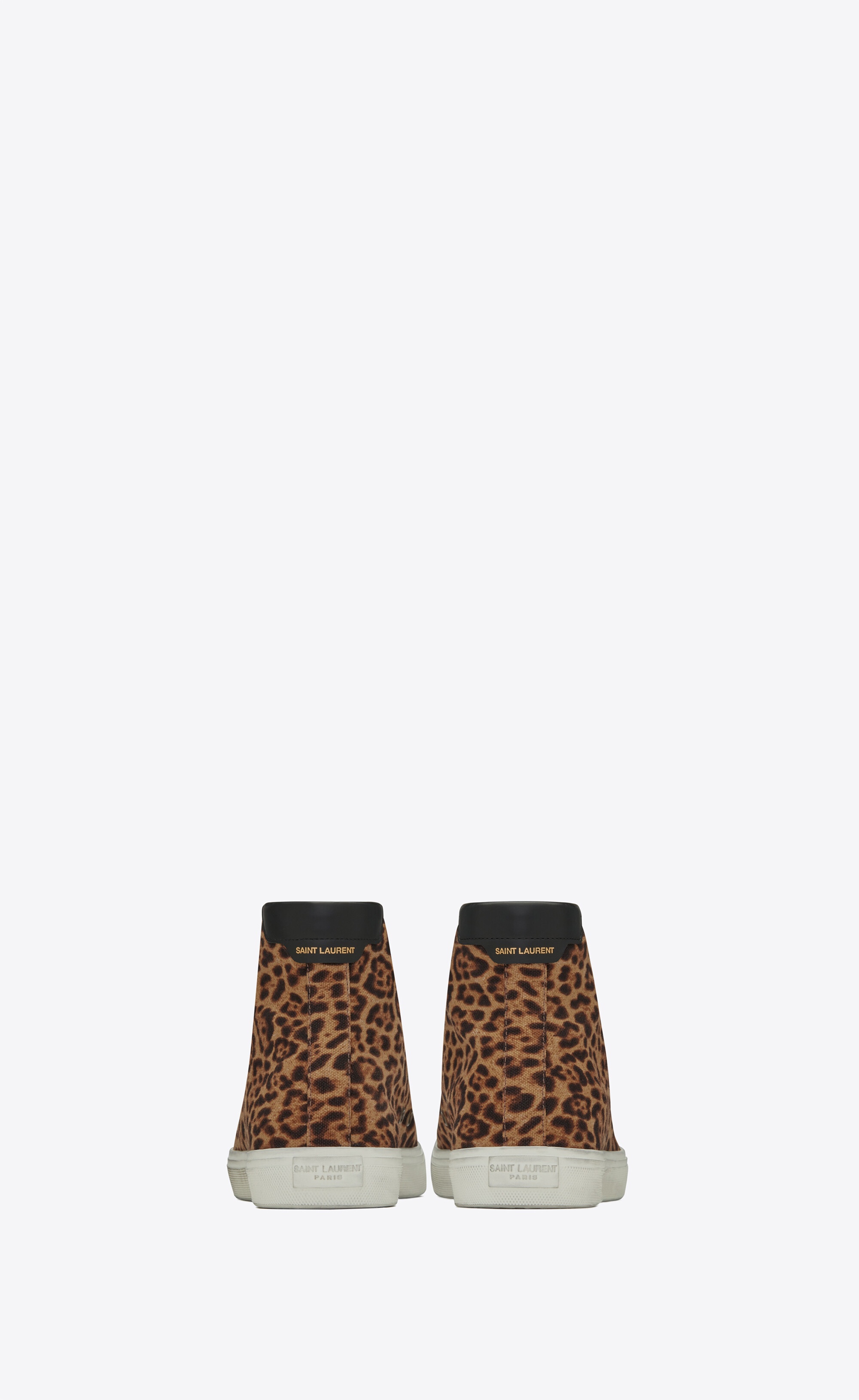 malibu mid-top sneakers in leopard-print canvas and leather - 6