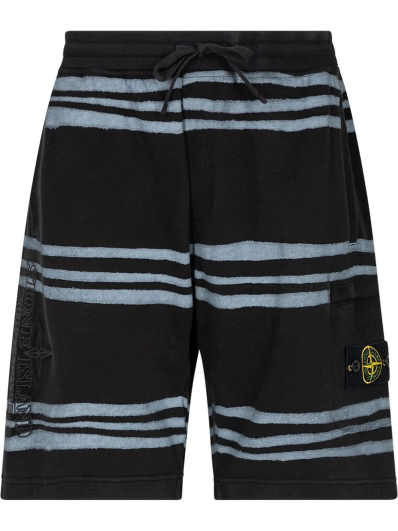 x Stone Island warp stripe shorts 1