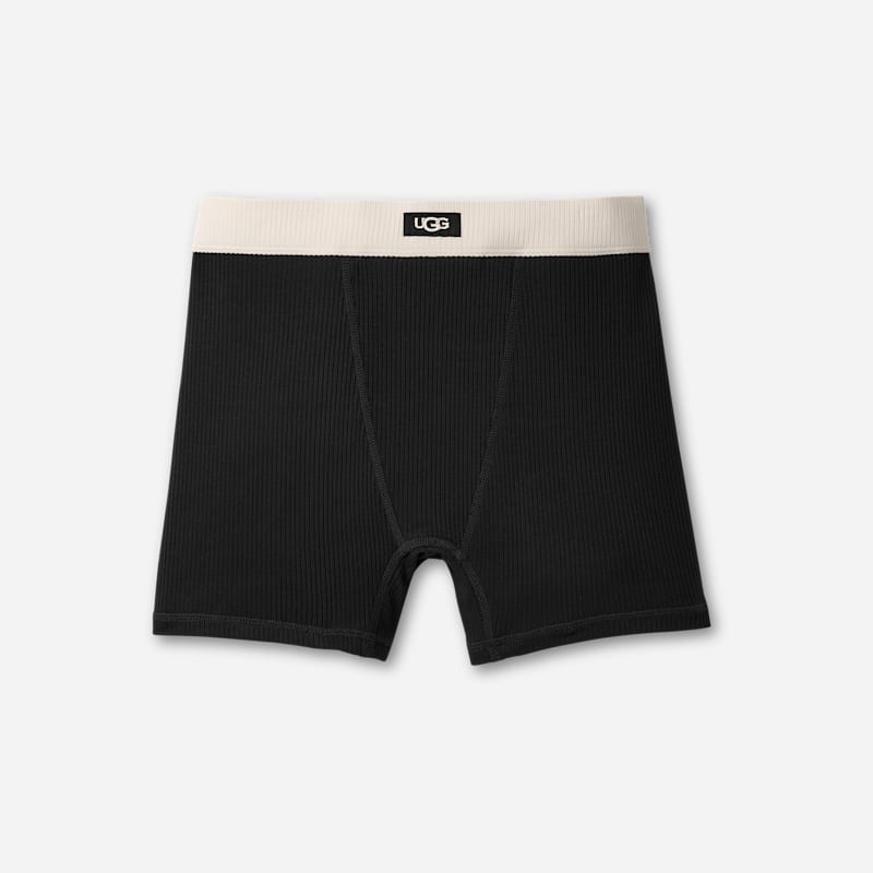 ® Women's Alexiah Boy Short Rib LENZINGu2122 ECOVEROu2122 Viscose Blend Bottoms in Black/nimbus 1
