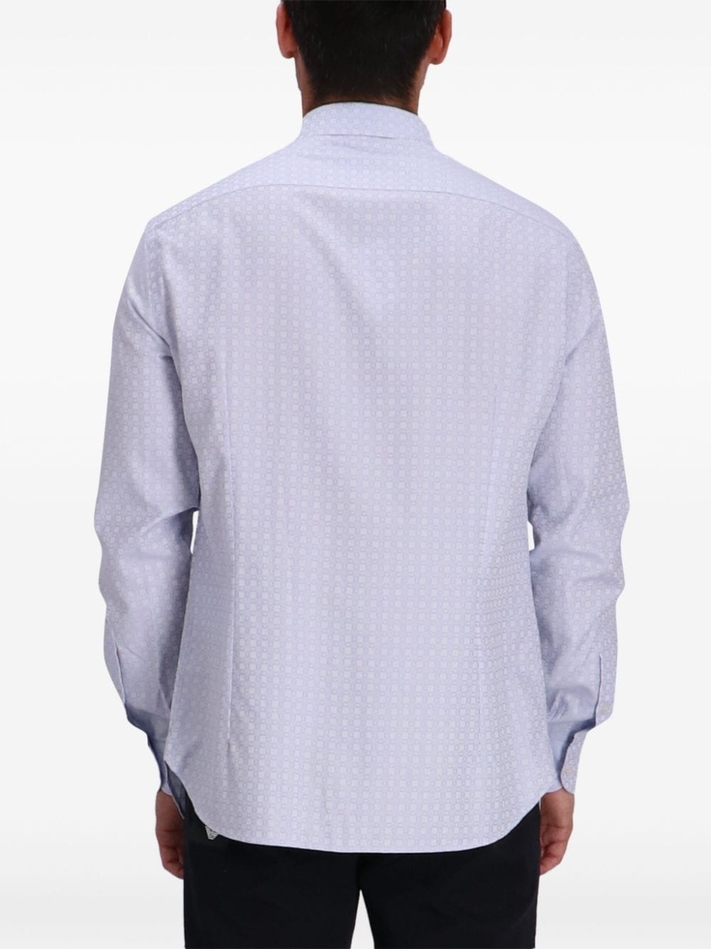 patterned-jacquard cotton shirt - 4