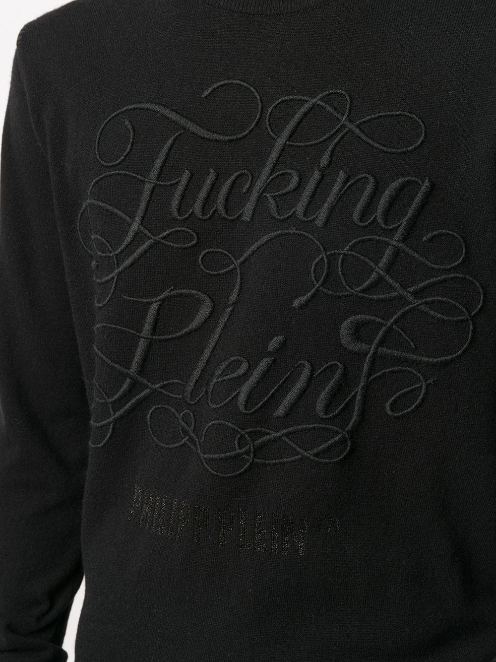 embroidered crew neck jumper - 5