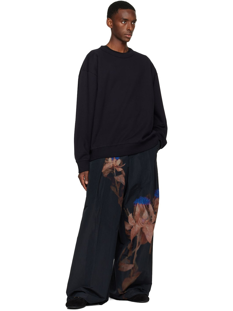 Dries Van Noten Navy Oversized Sweatshirt outlook