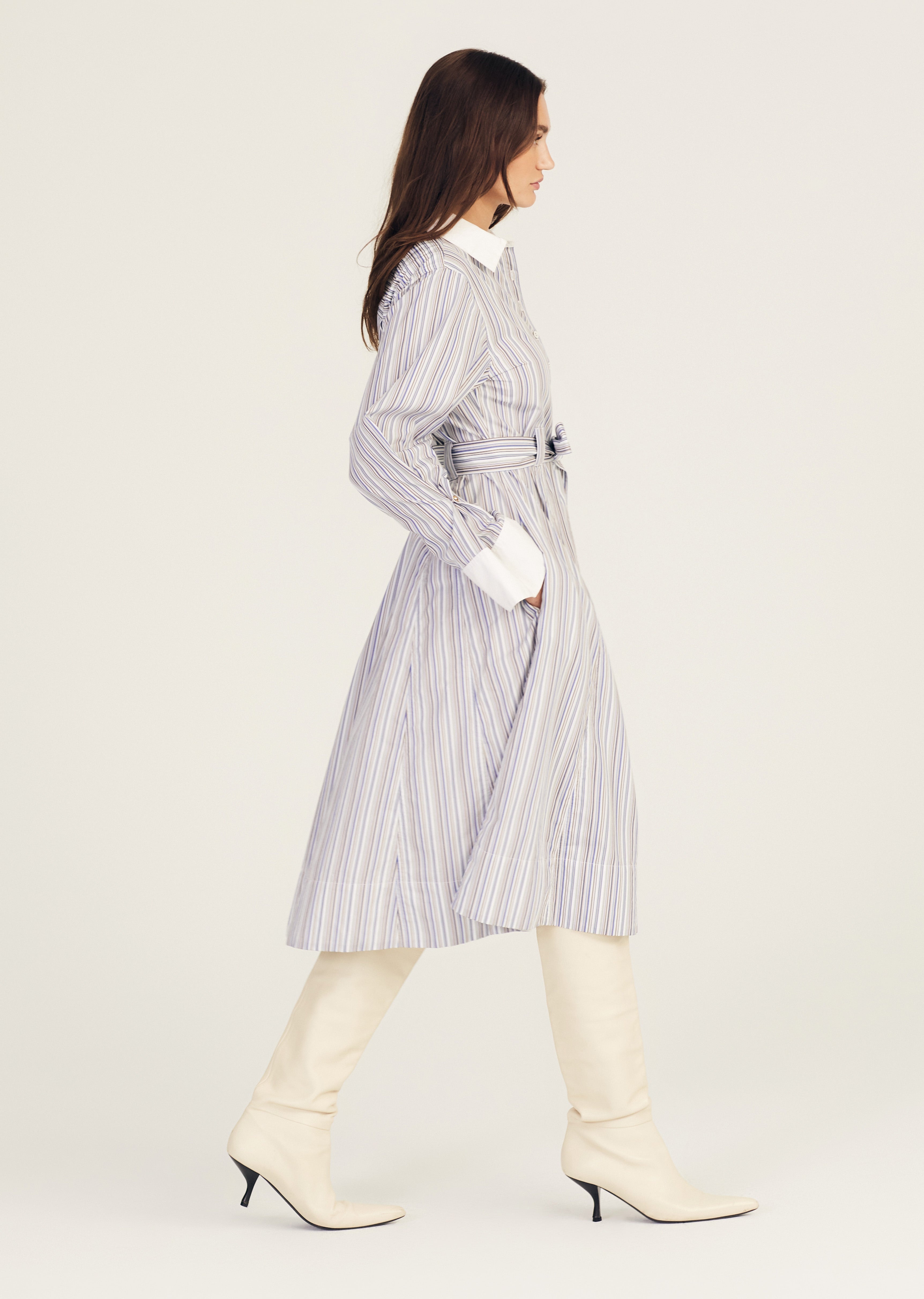 ALANA LONG SLEEVE SHIRT DRESS - 3