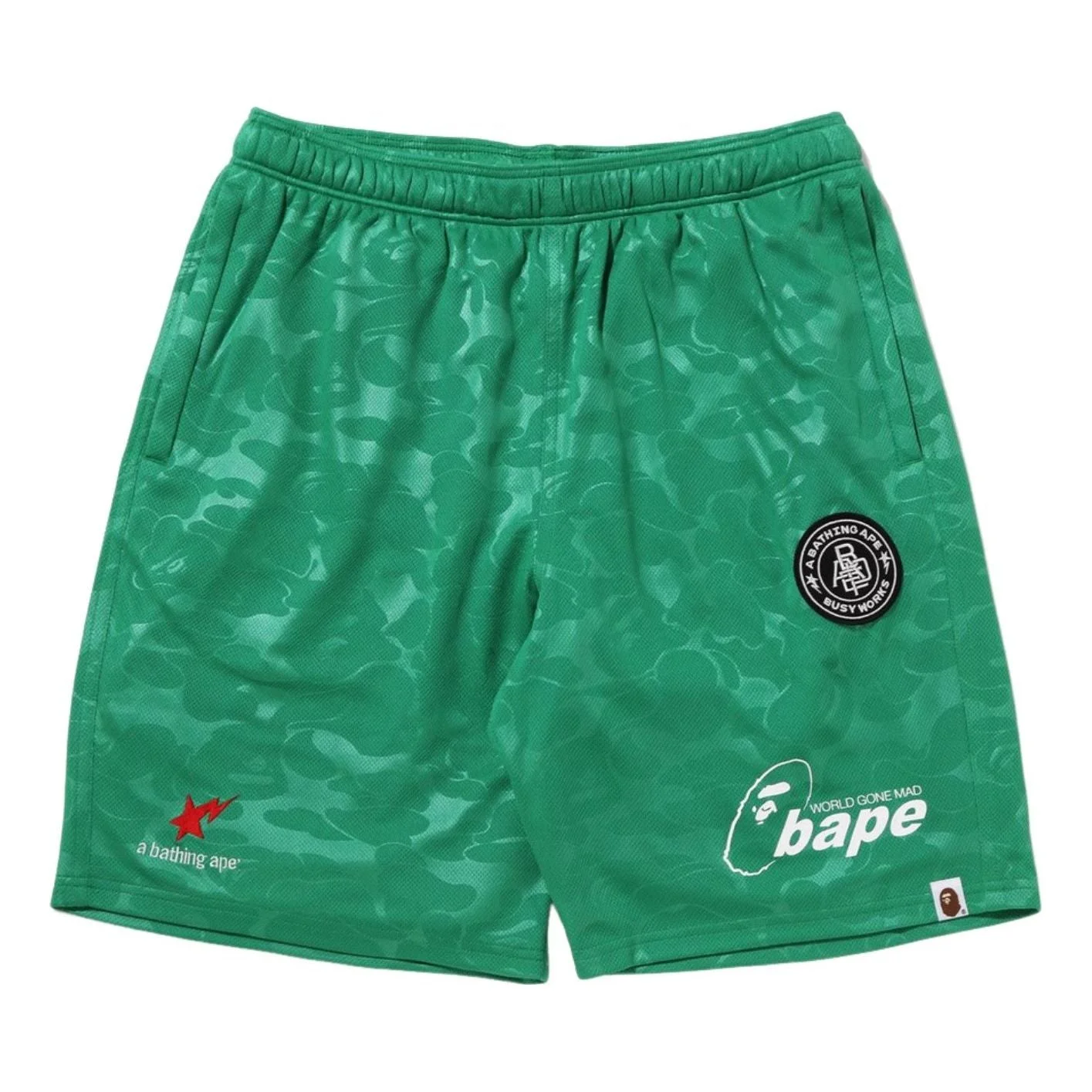A Bathing Ape Soccer Game Shorts 'Green' 1I80-153-002-GRN - 1