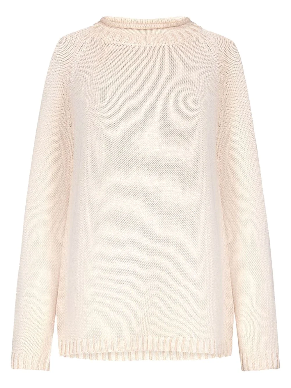 raglan-sleeve ribbed sweater - 1