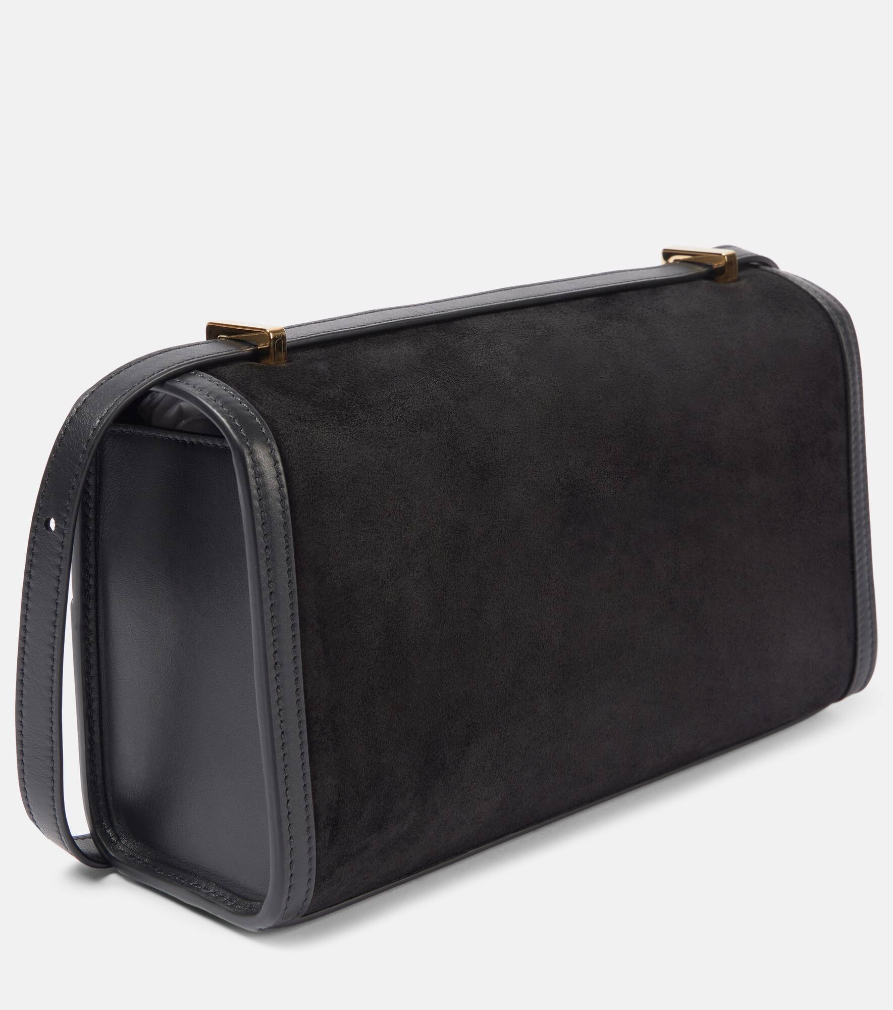 Symmetry 26 leather-trimmed suede shoulder bag - 4