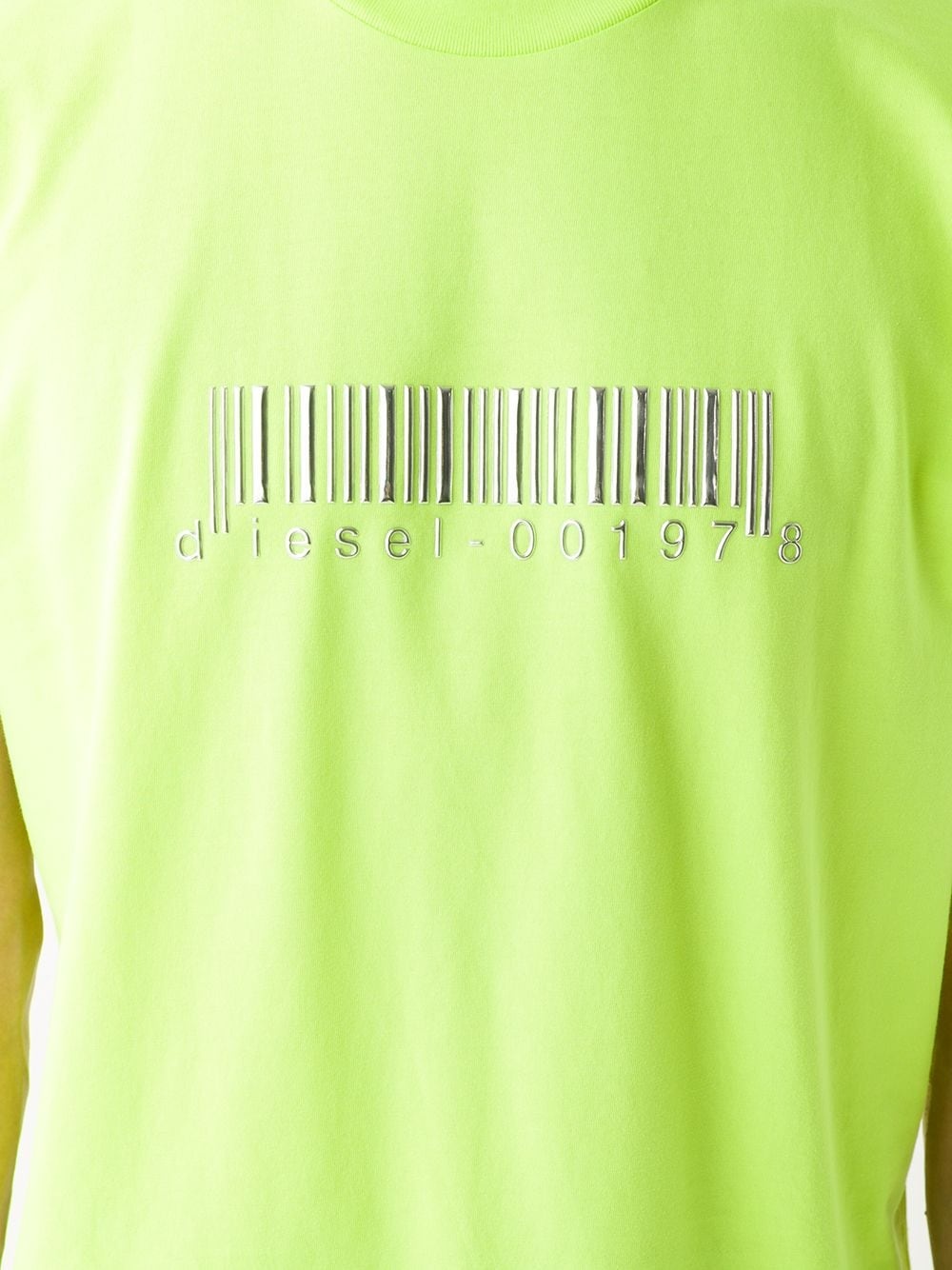 barcode print T-shirt  - 5