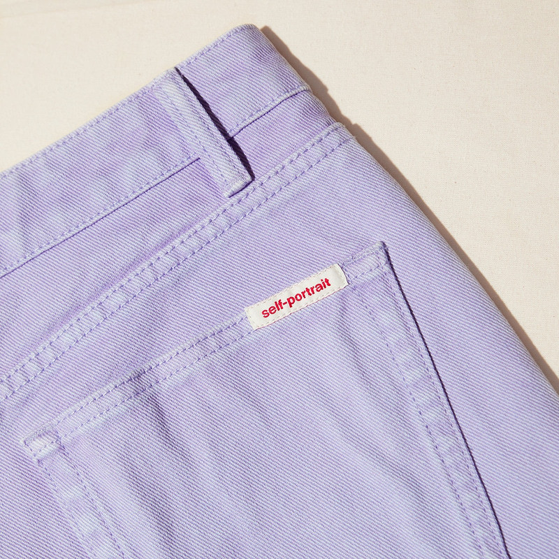 Lilac Denim Cargo Jeans 6