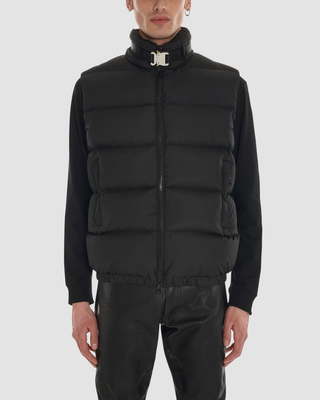 PUFFER VEST W METAL BUCKLE - 2