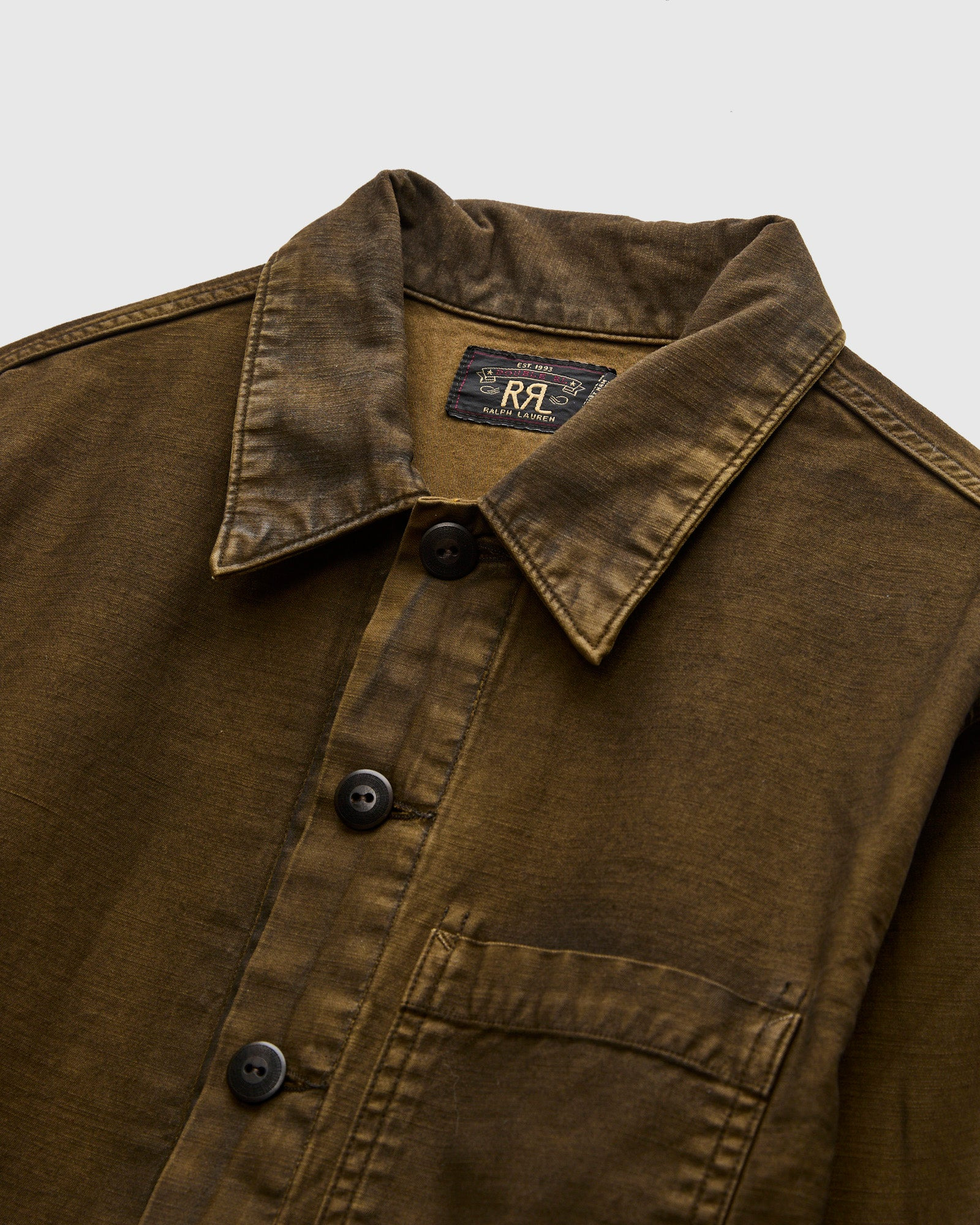 Asher Overshirt in Washed Brown - 3