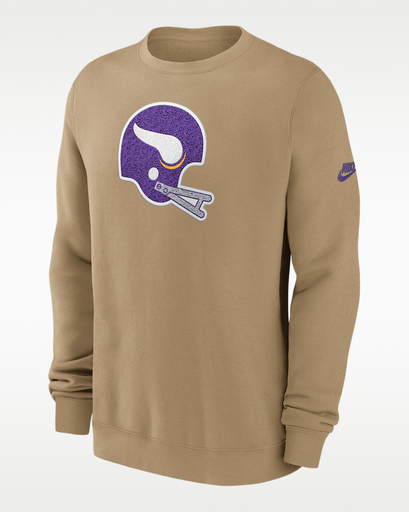 Minnesota Vikings Swing Pass Rewind Club Men's Nike NFL Pullover Crew 1