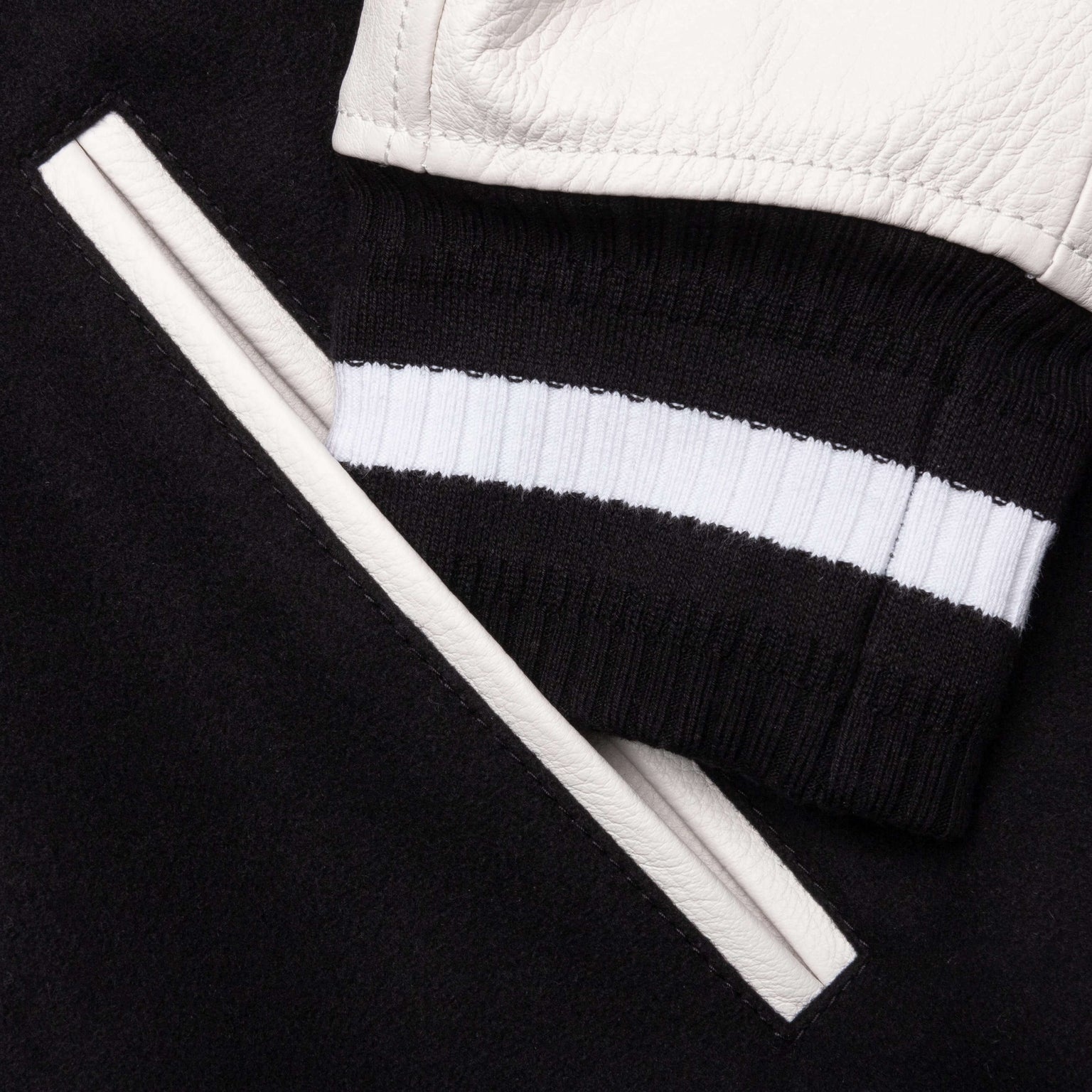 VARSITY JACKET - BLACK/WHITE - 4