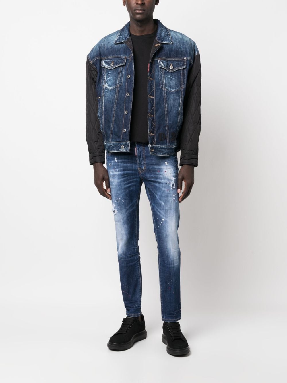 pain-splatter skinny jeans - 2