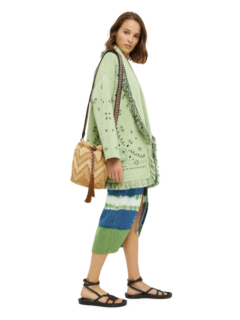 Handmade Chevron Raffia Satchet Bag 1