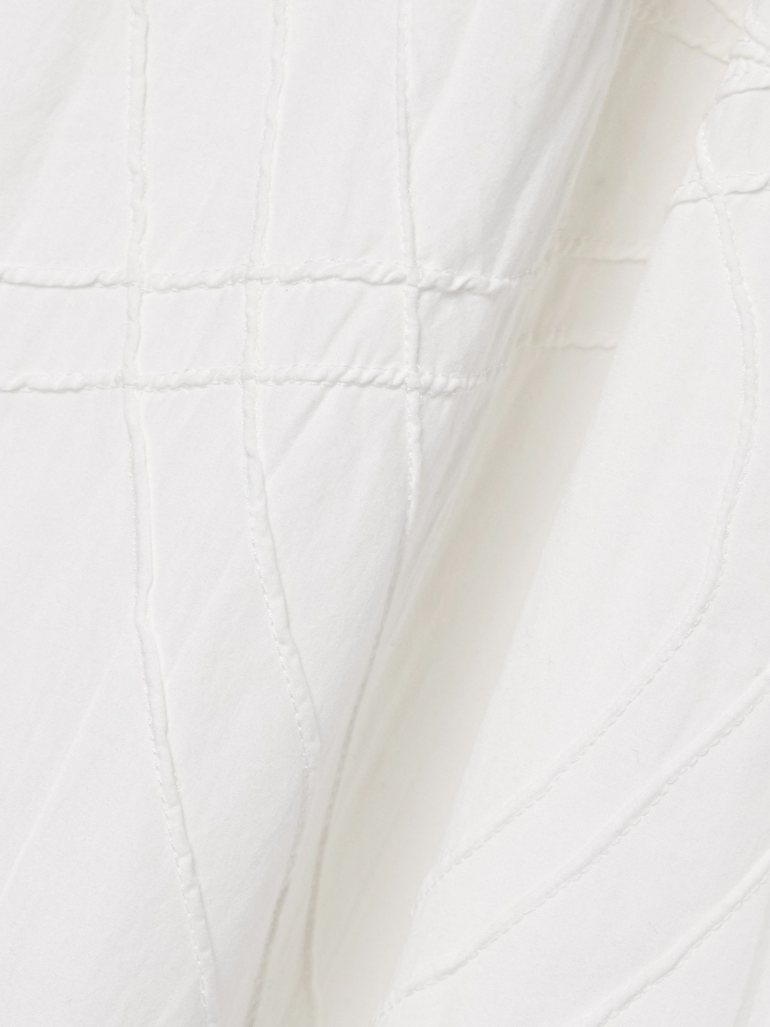 Camden pleated cotton-poplin midi skirt White - 5