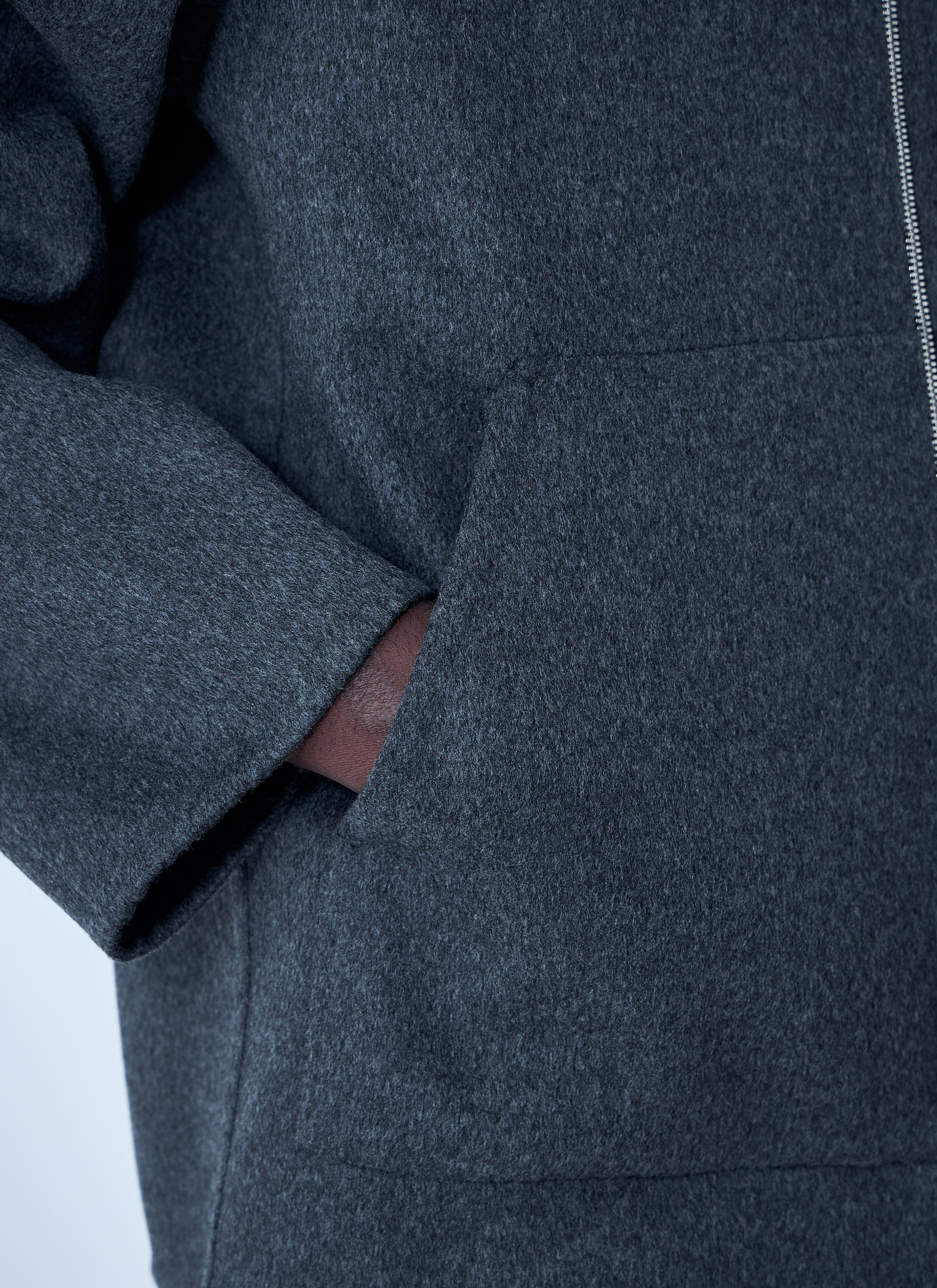 Bottega Veneta Men Double Face Wool Hooded Jacket - 6