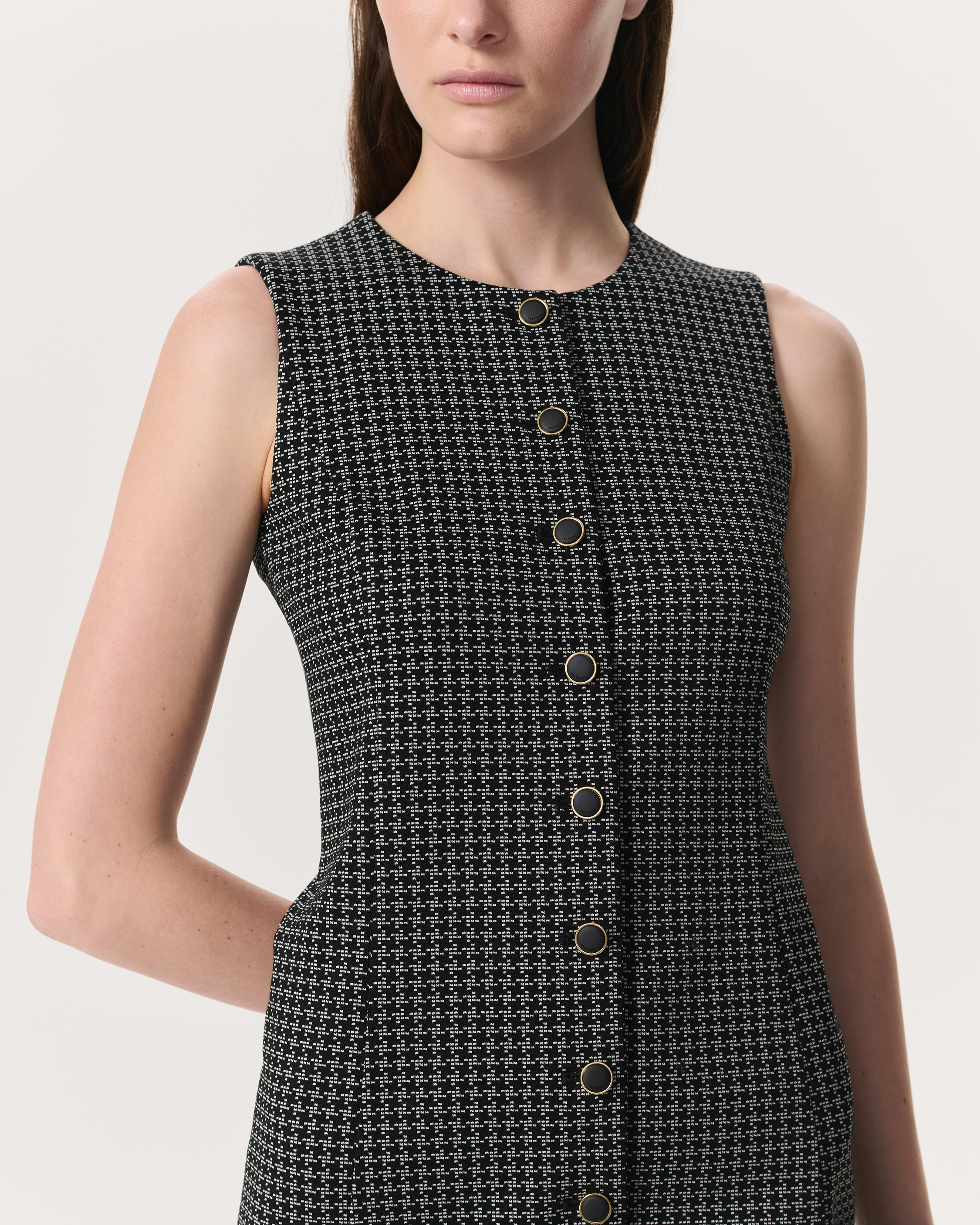Irina Houndstooth Ponte Mini Dress - 3