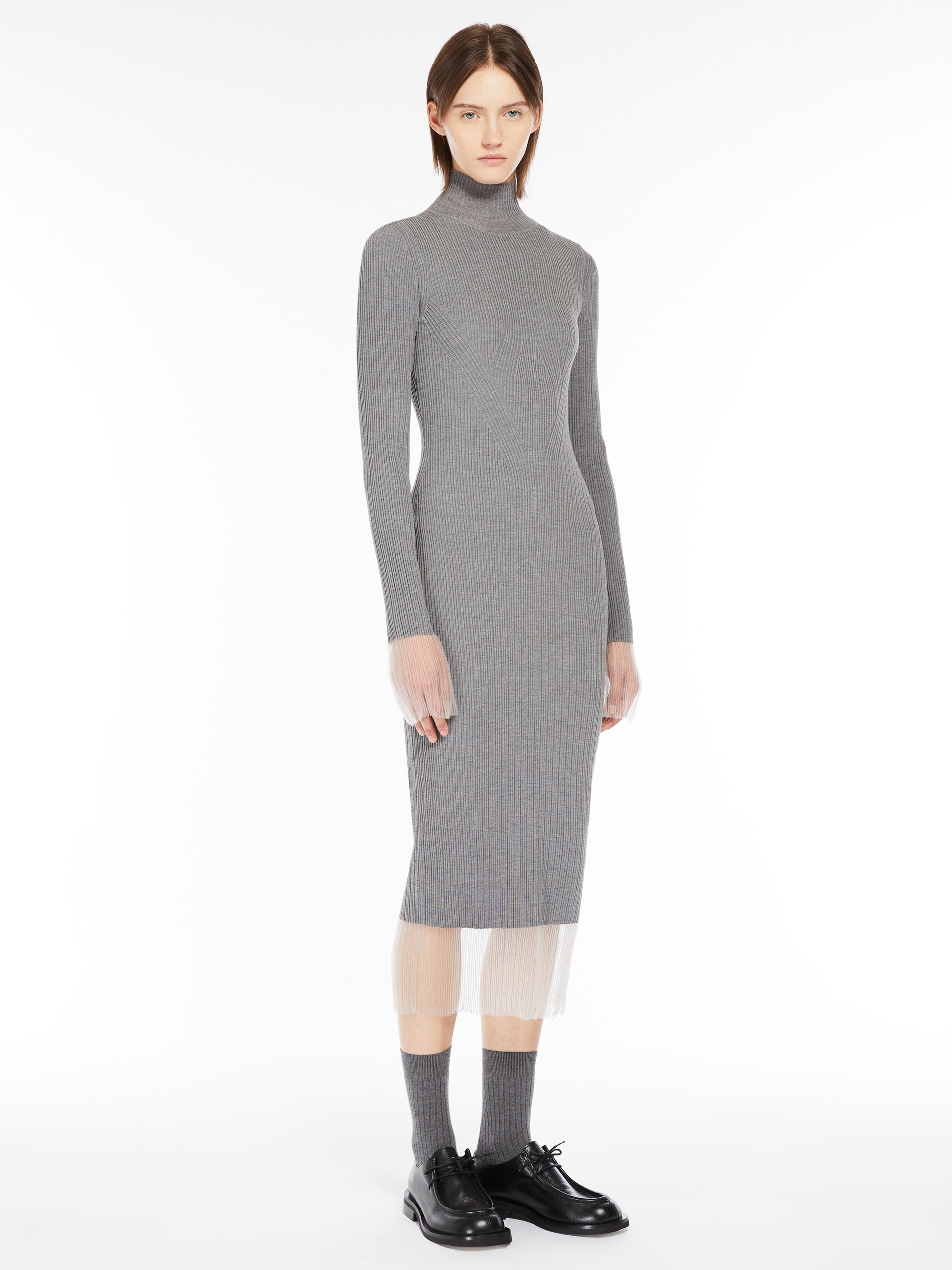 ALIBI Mock polo-neck knit dress - 2