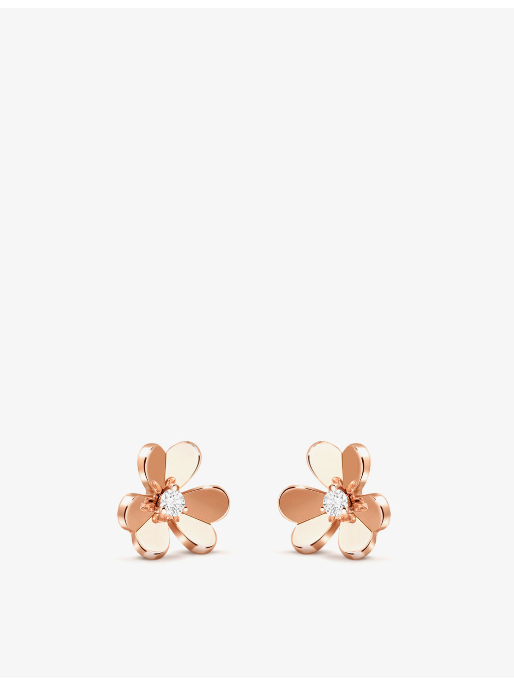 Frivole small 18ct rose-gold and 0.17ct diamond stud earrings - 2