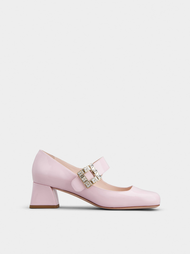 Très Vivier Rhinestone Buckle Babies Pumps - 1