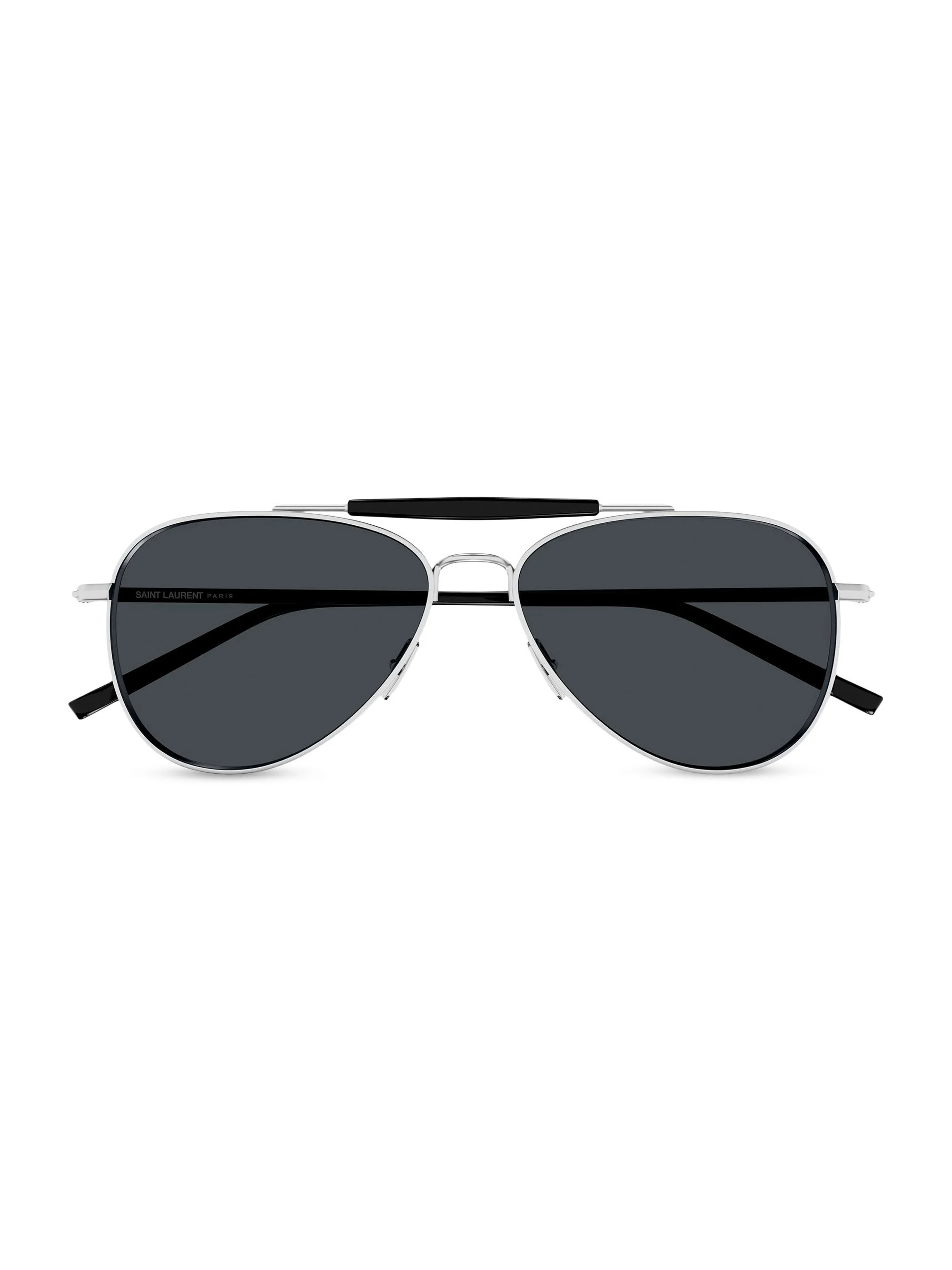 Men's Pilot 57MM Metal Sunglasses - Silver Black - 1