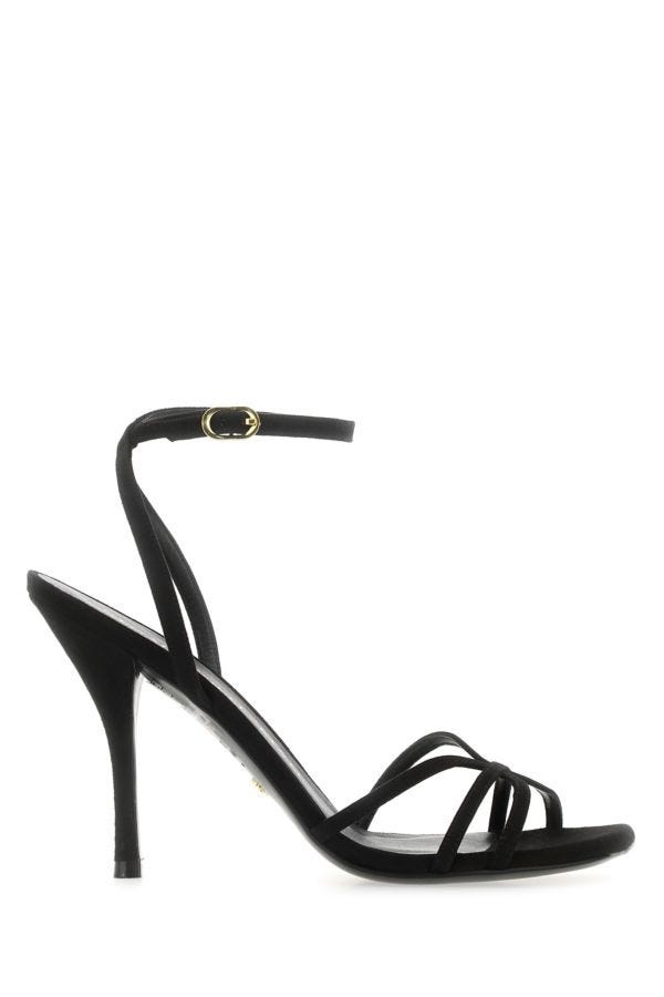 Black suede Barelythere 100 sandals - 1