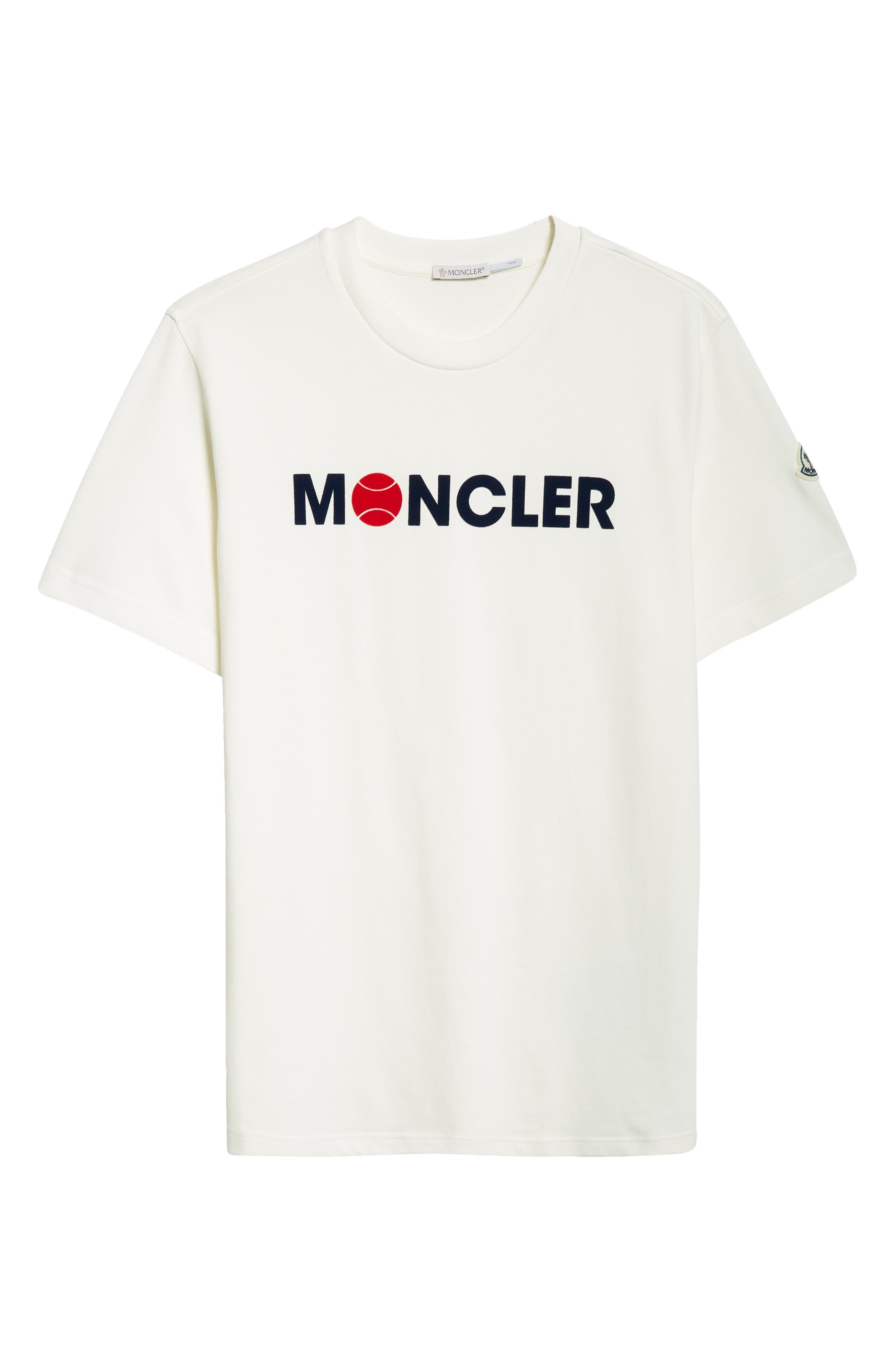 Flocked Logo Cotton T-Shirt - 6