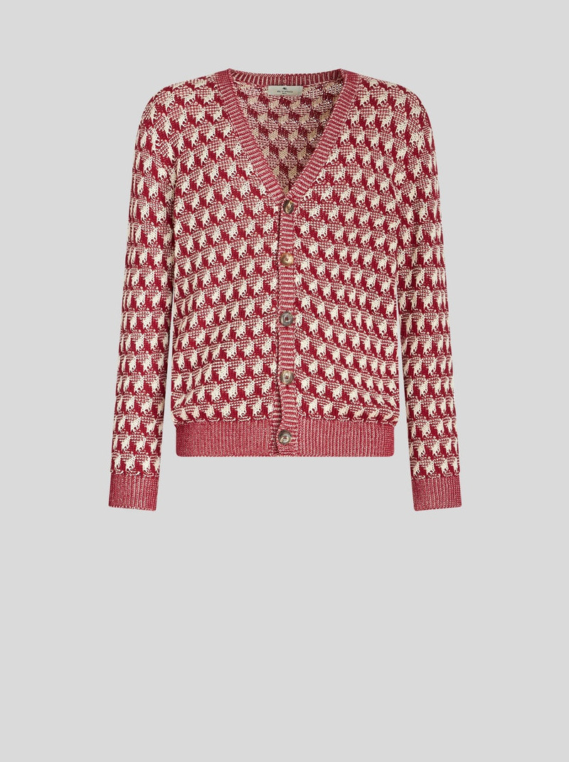 CARDIGAN WITH GEOMETRIC MOTIF 1