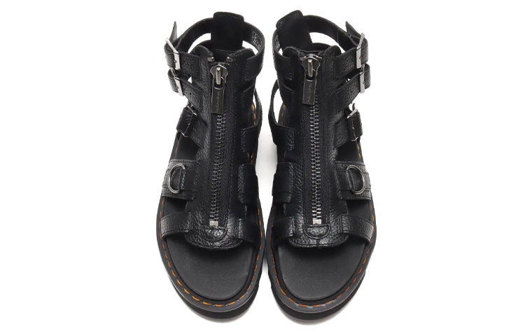 (WMNS) Dr. Martens Olson Platform Sandles Black 26561001 - 4